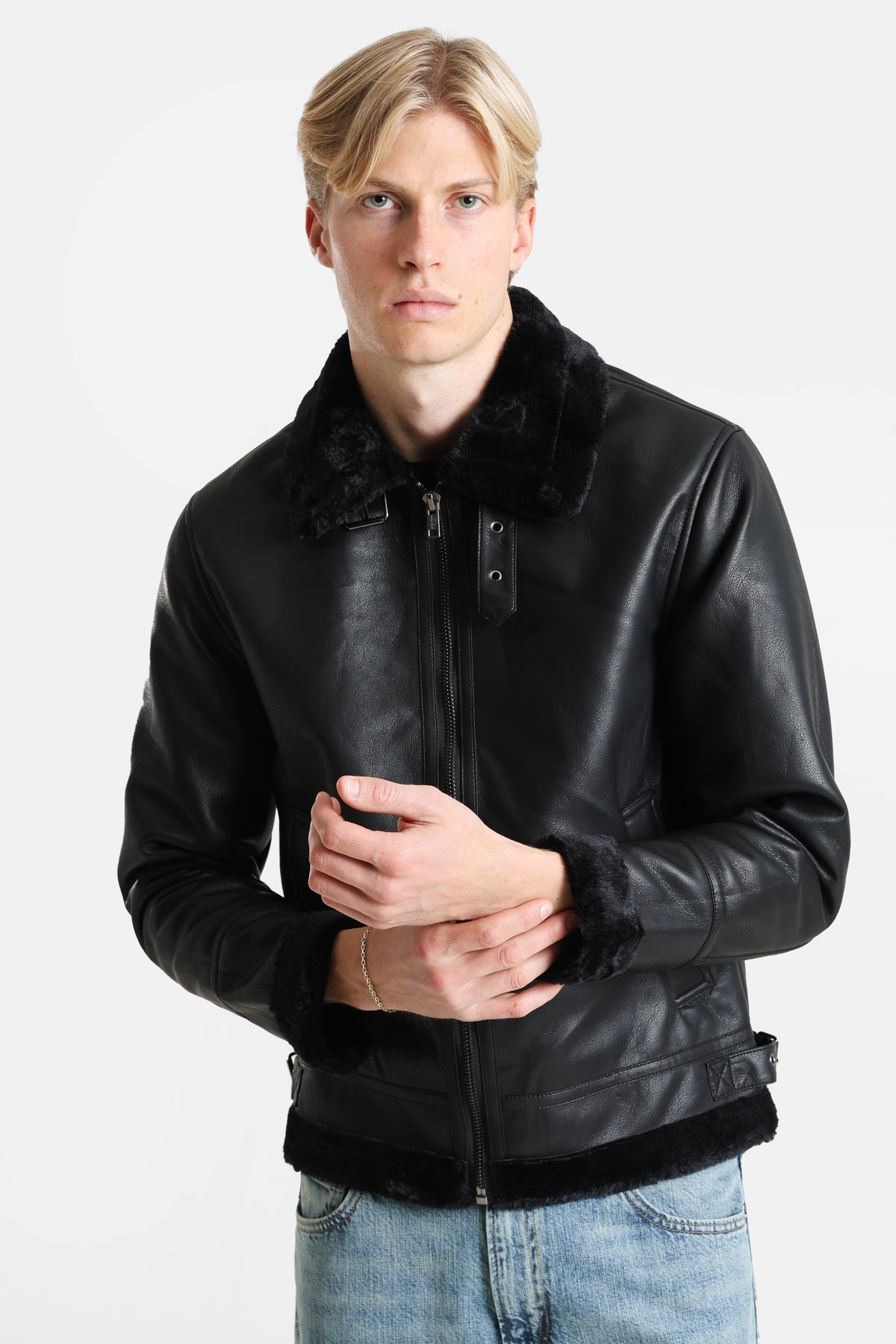 Veste mouton retourné - Black