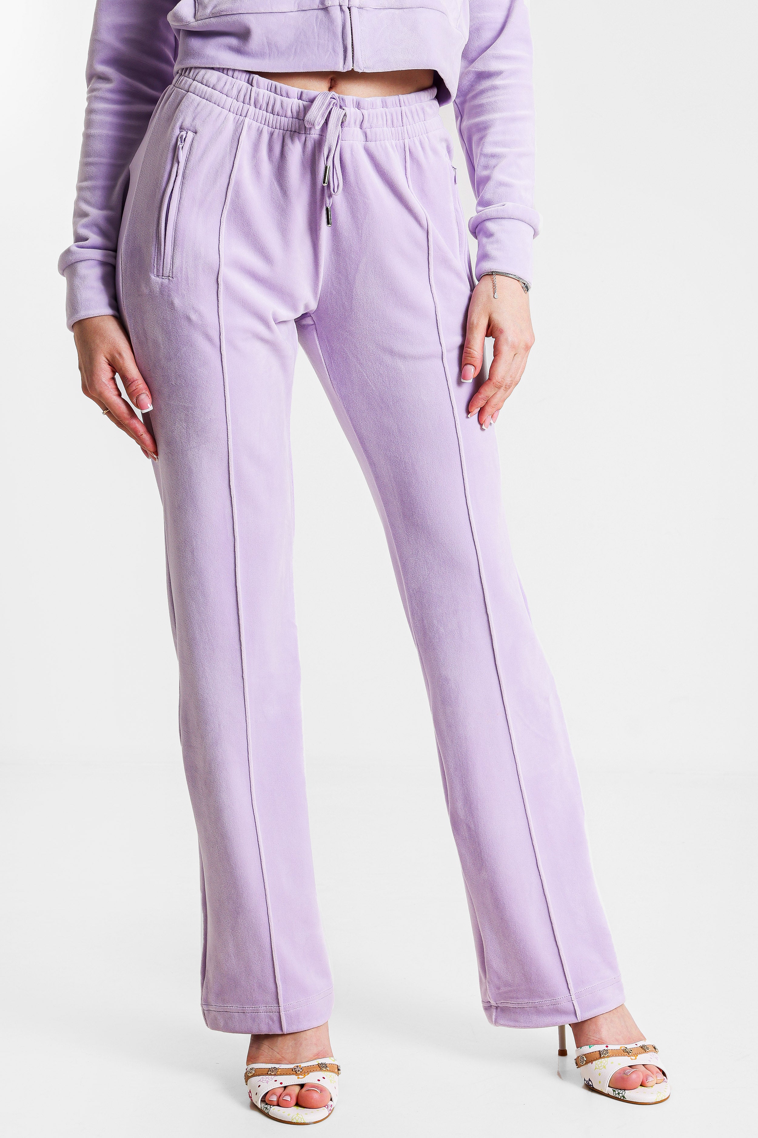 Tina Samt Hose - Pastel Lilac