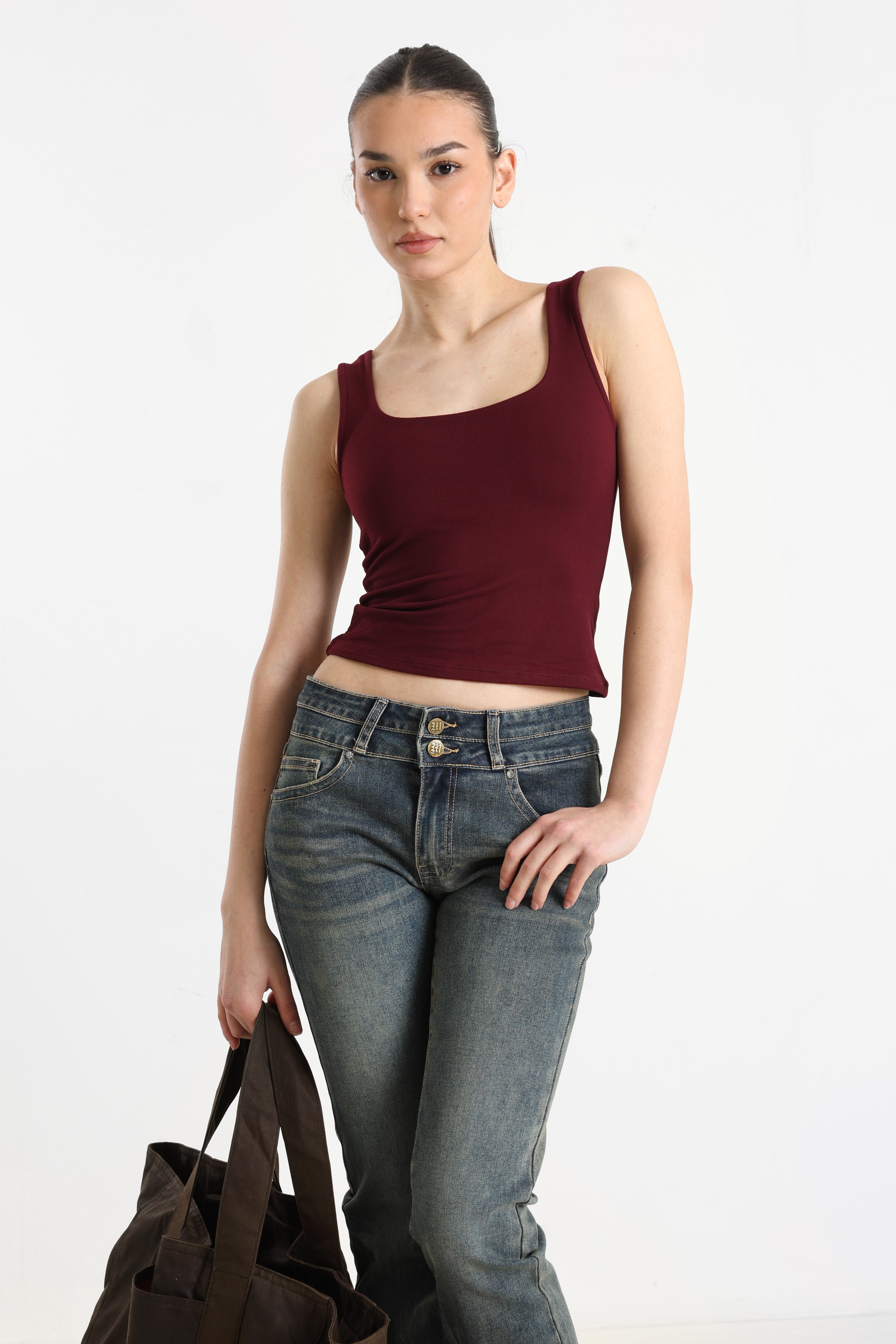 Crop Top - Bordeaux
