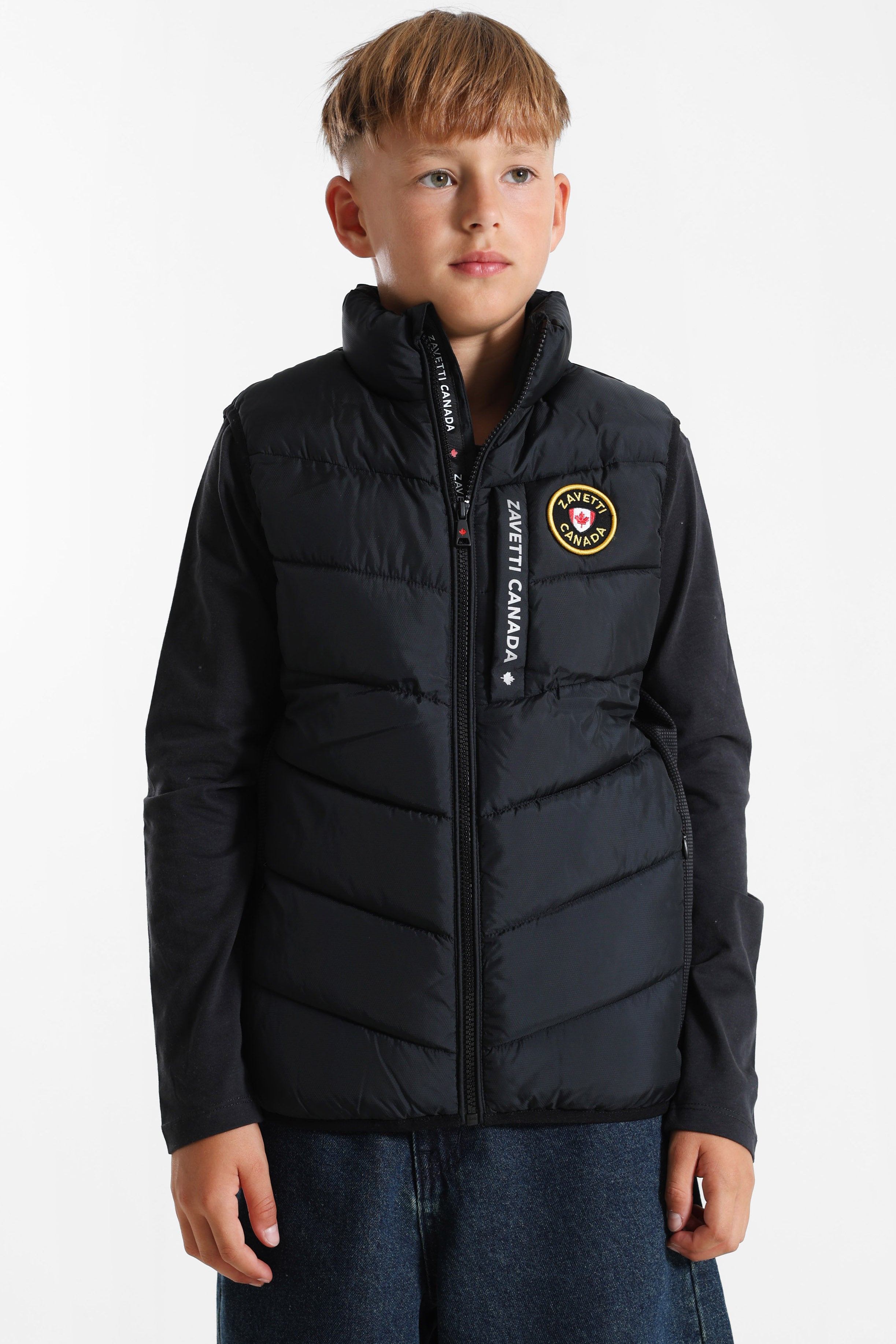 Fallonino 2.0 Gilet ibrido trapuntato - Black