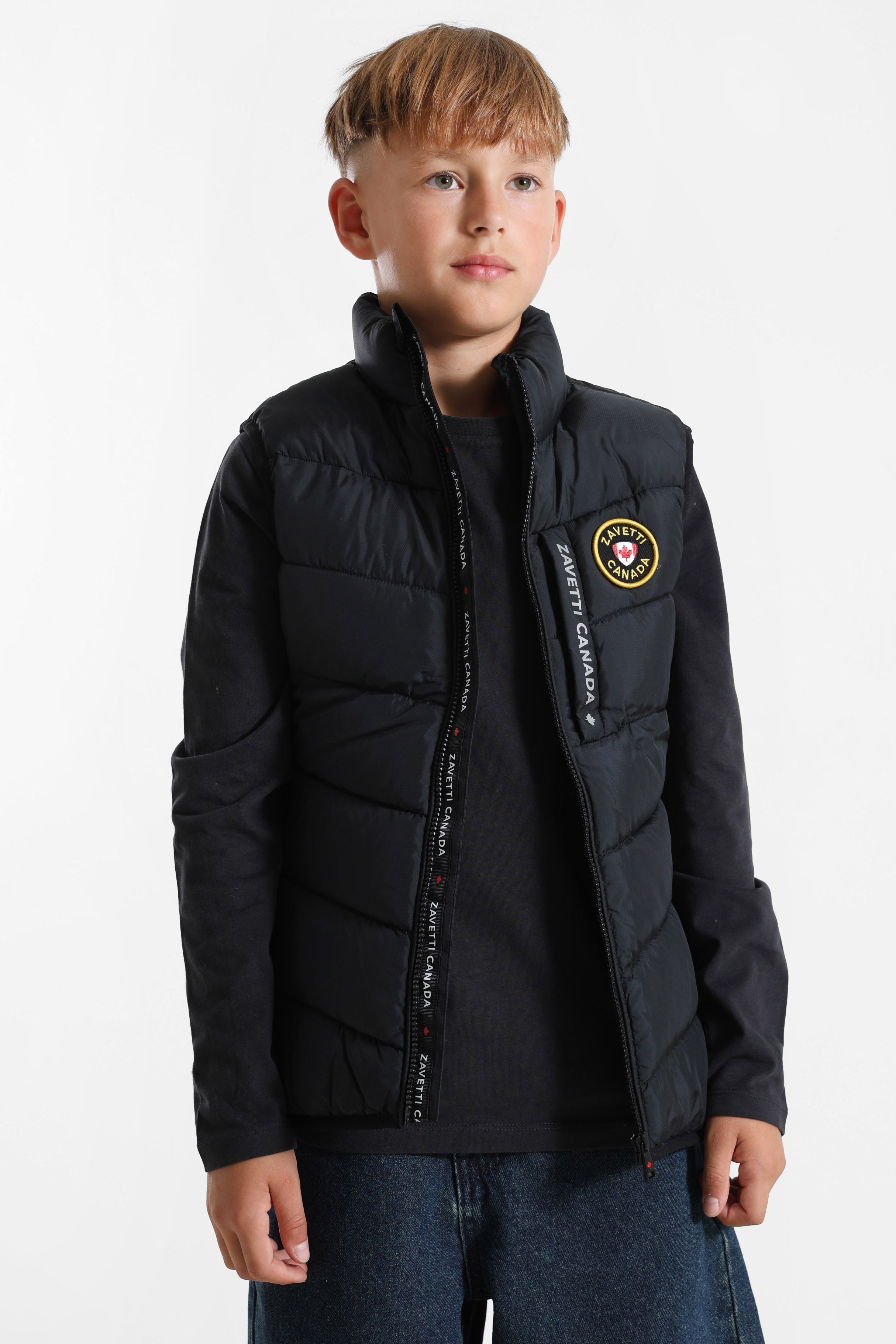 Fallonino 2.0 Gilet ibrido trapuntato - Black