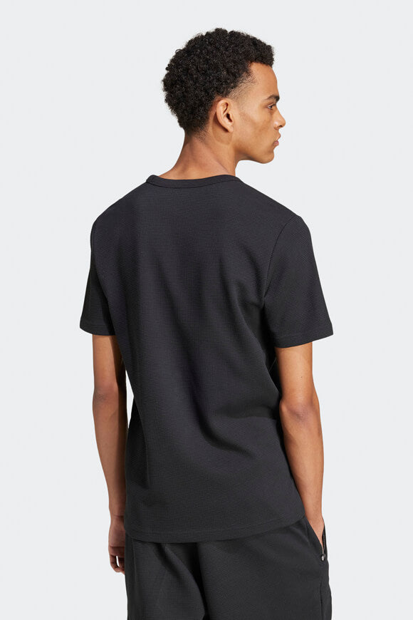 T-Shirt aus Waffelstoff - Black