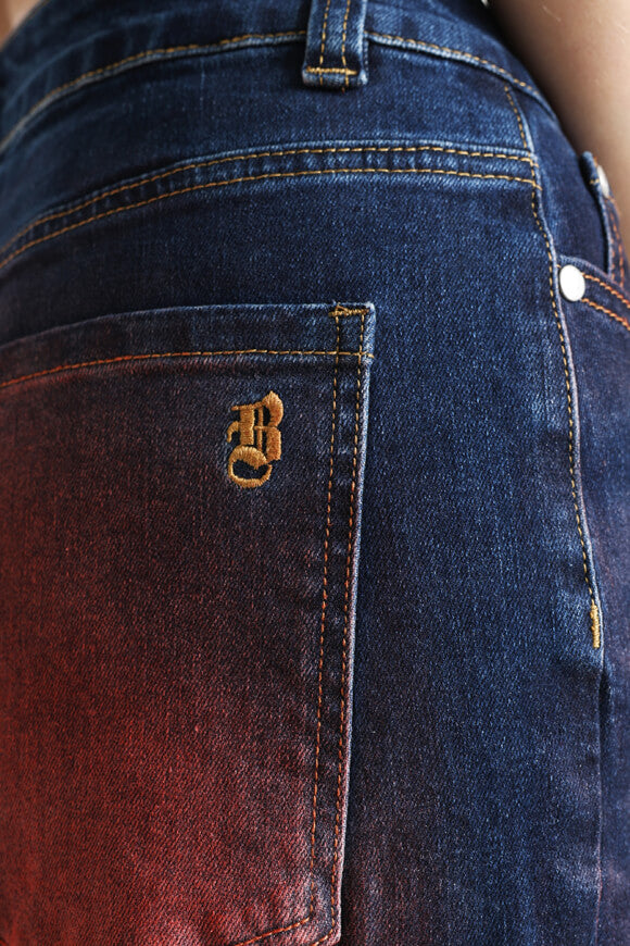 Baggy jeans - dark blue + red