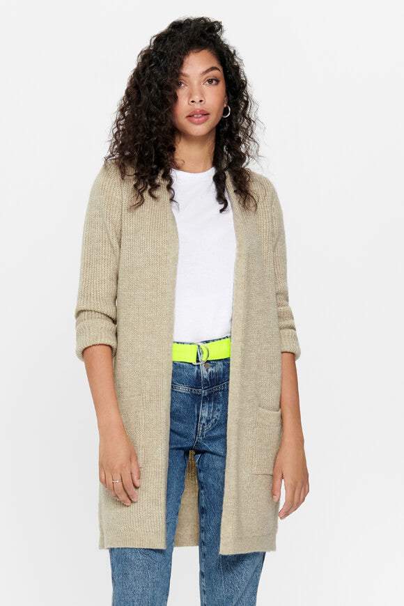 Jade jaquette en tricot côtelé - Whitecap Gray Melange