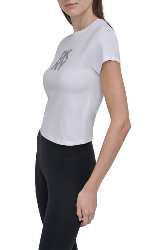 Crop T-Shirt - White + Silver