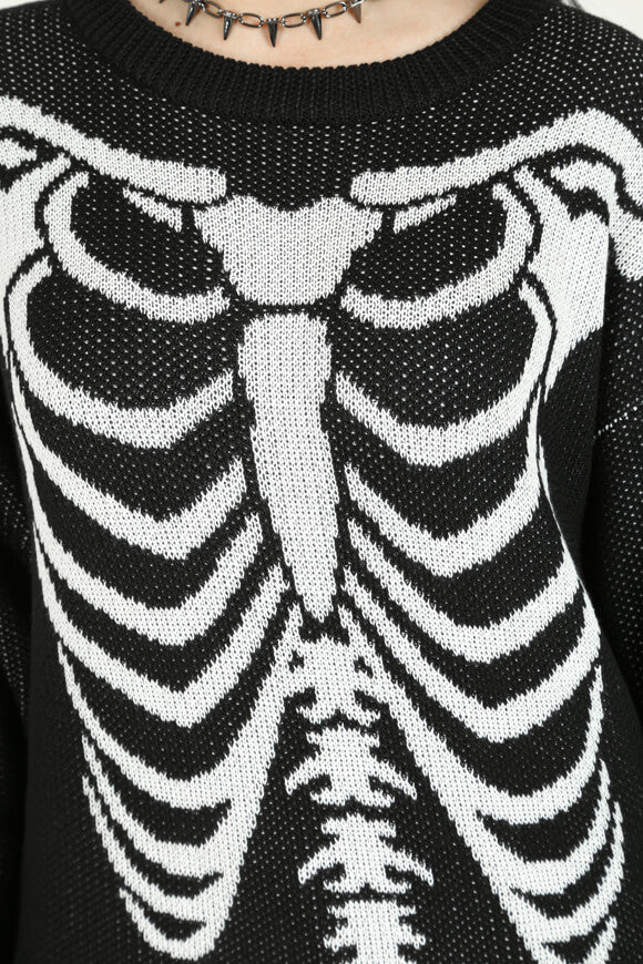 Oversize Strickpullover - Schwarz