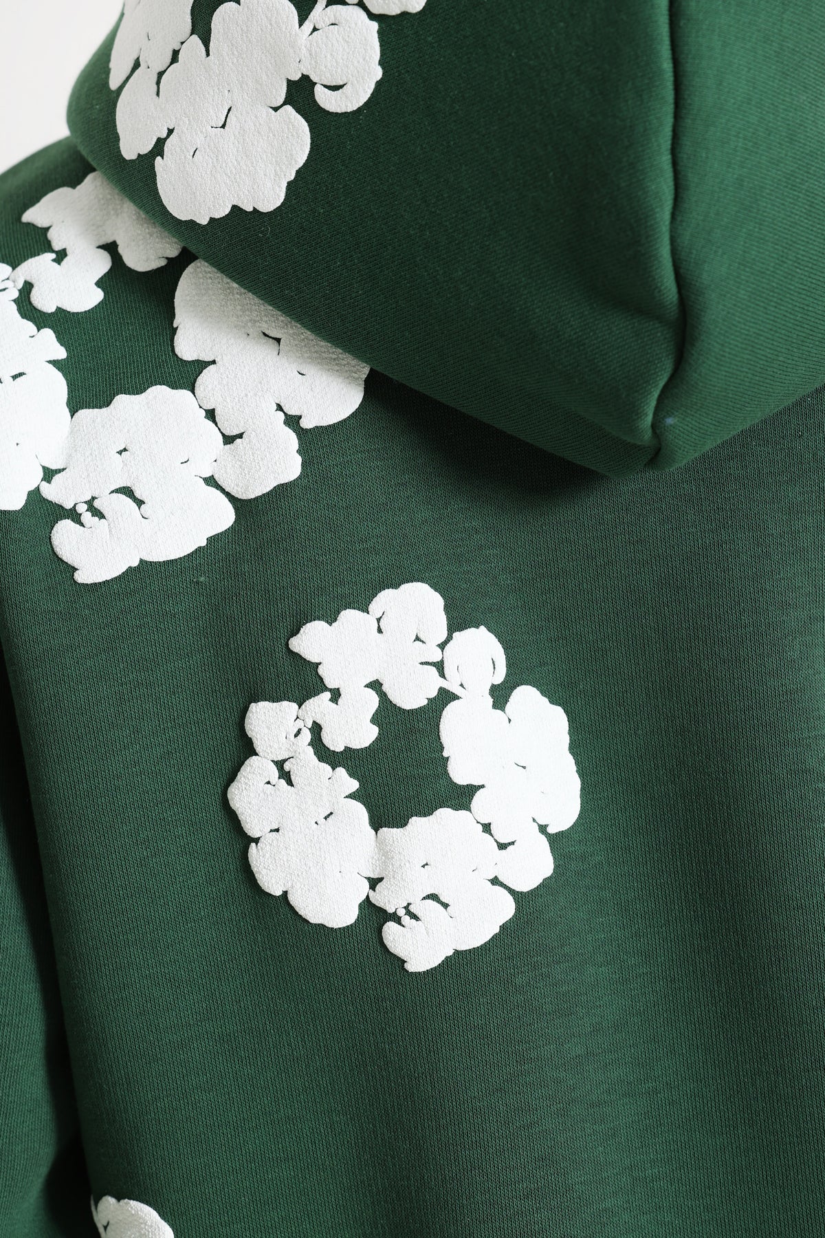 Sweat zippé à capuchon - Forest Green + White