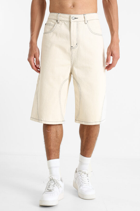Jeansshorts - Creme