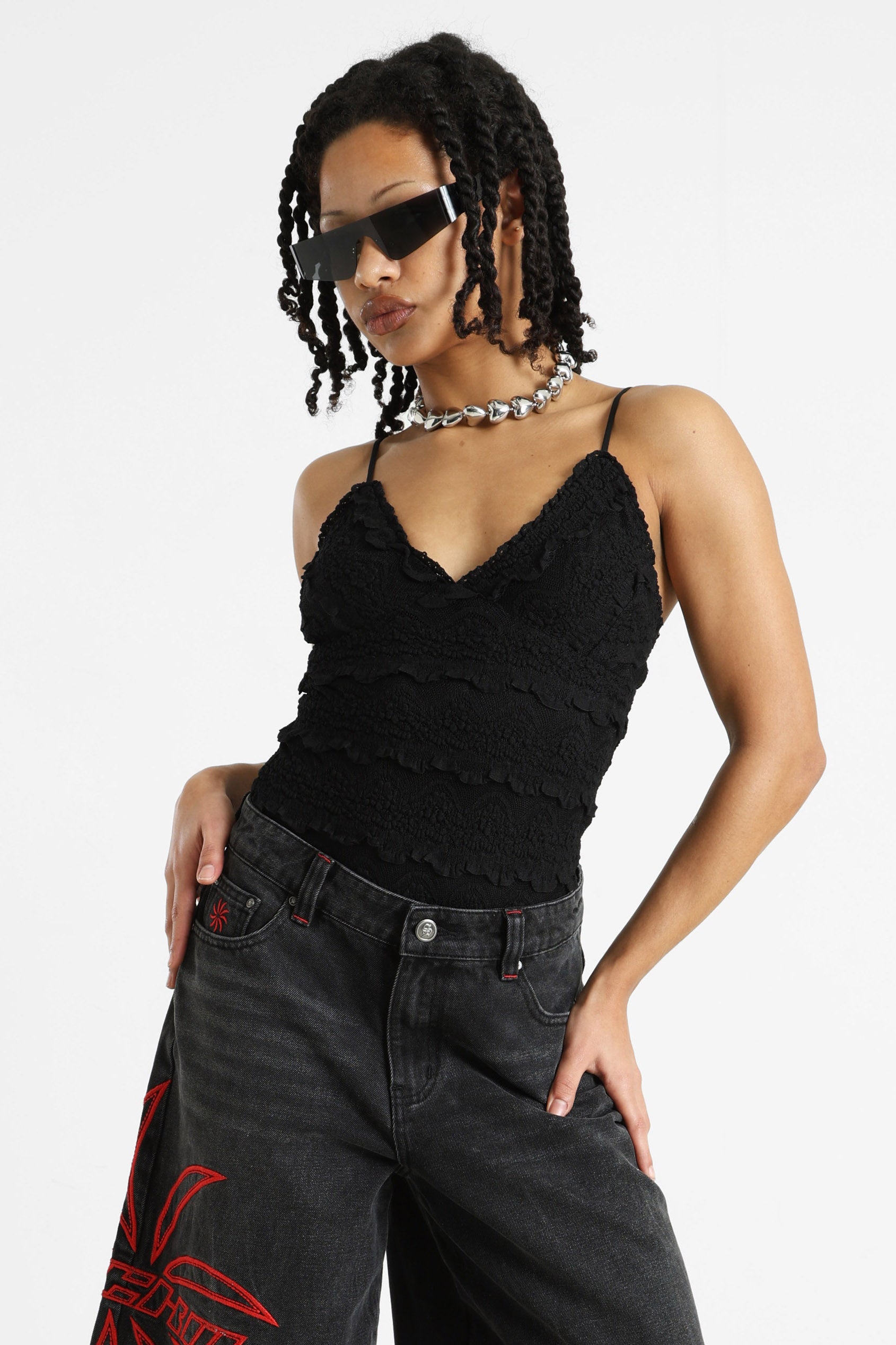 Spitzen-Body - Black