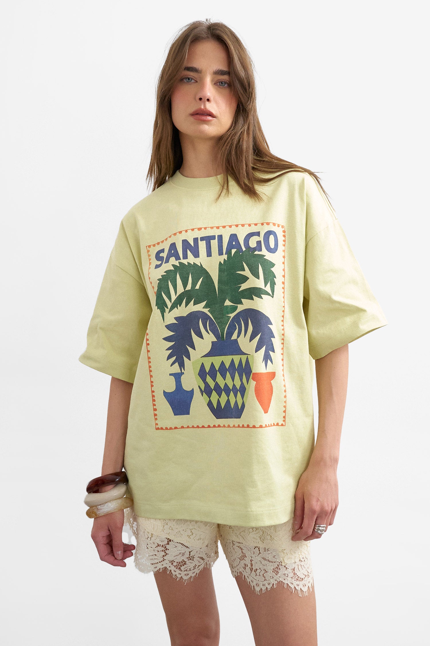 TSLAVA Oversize T-Shirt - Lime Green