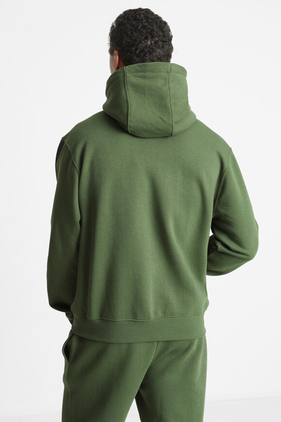 Kapuzensweatjacke - Olive Grün