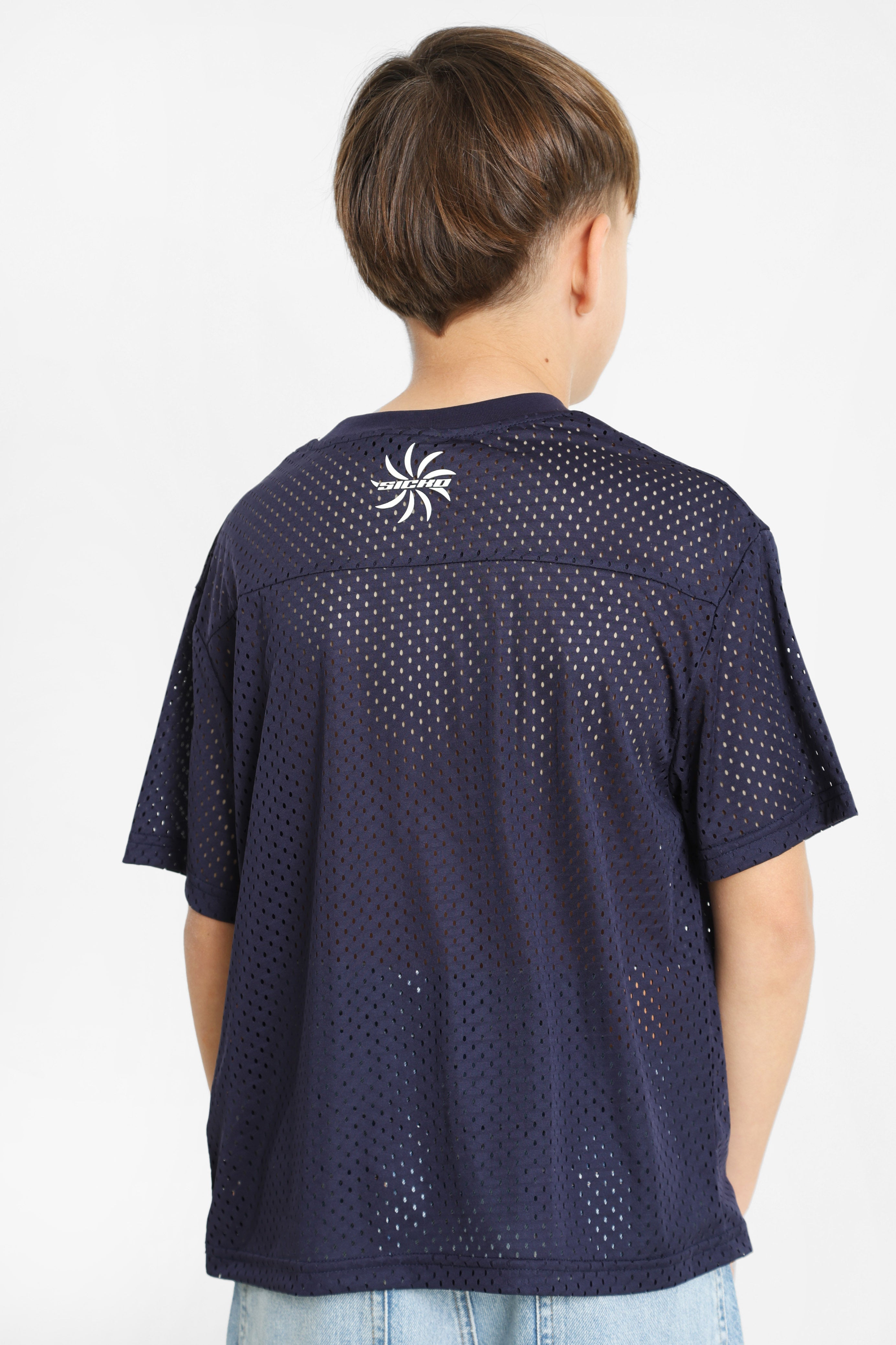 T-Shirt en mesh - Bleu marine