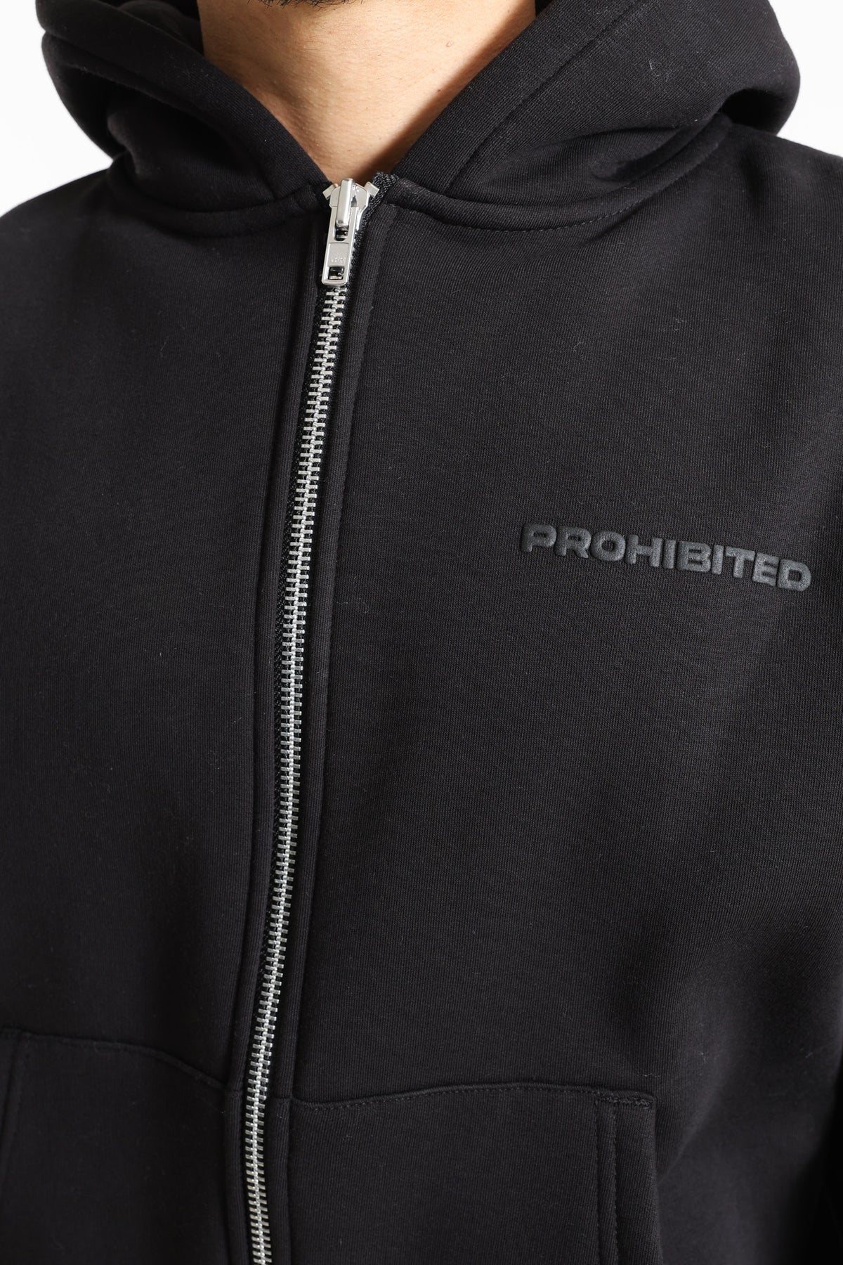 10119 Kapuzensweatjacke - Black