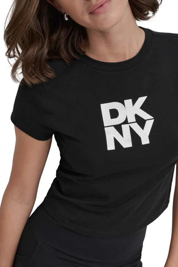 Crop T-Shirt - Black + Silver