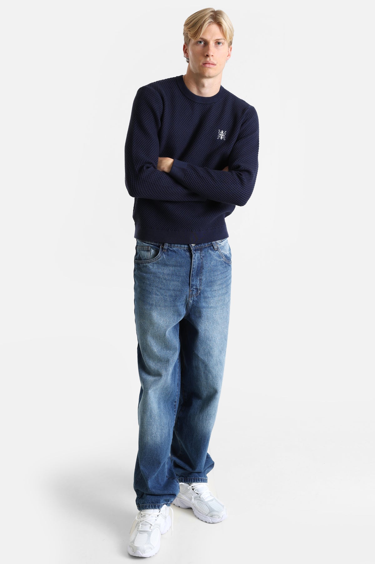 Pull en tricot - Bleu marine