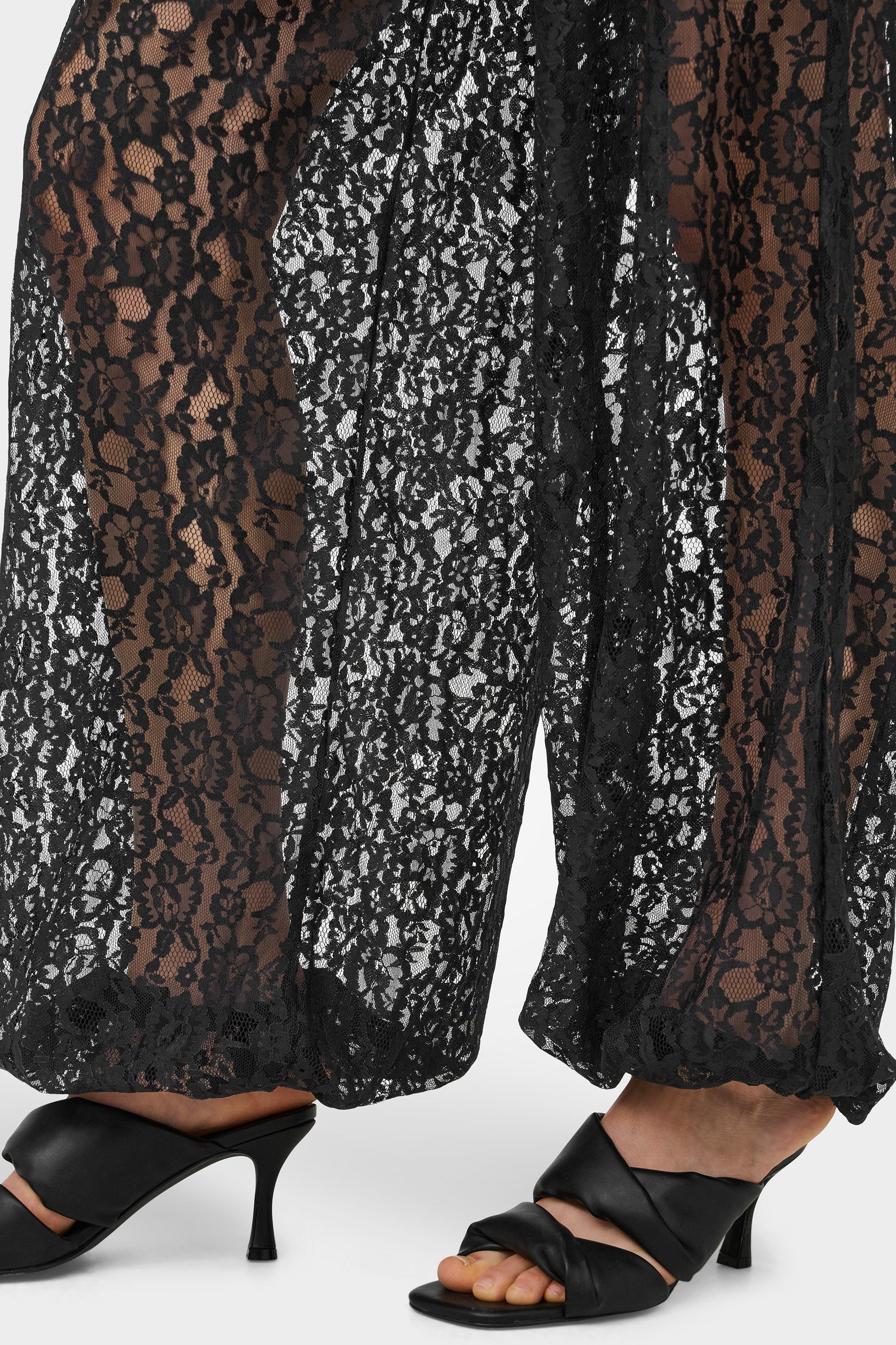 ONLBEA pantalon ballon en dentelle - Black