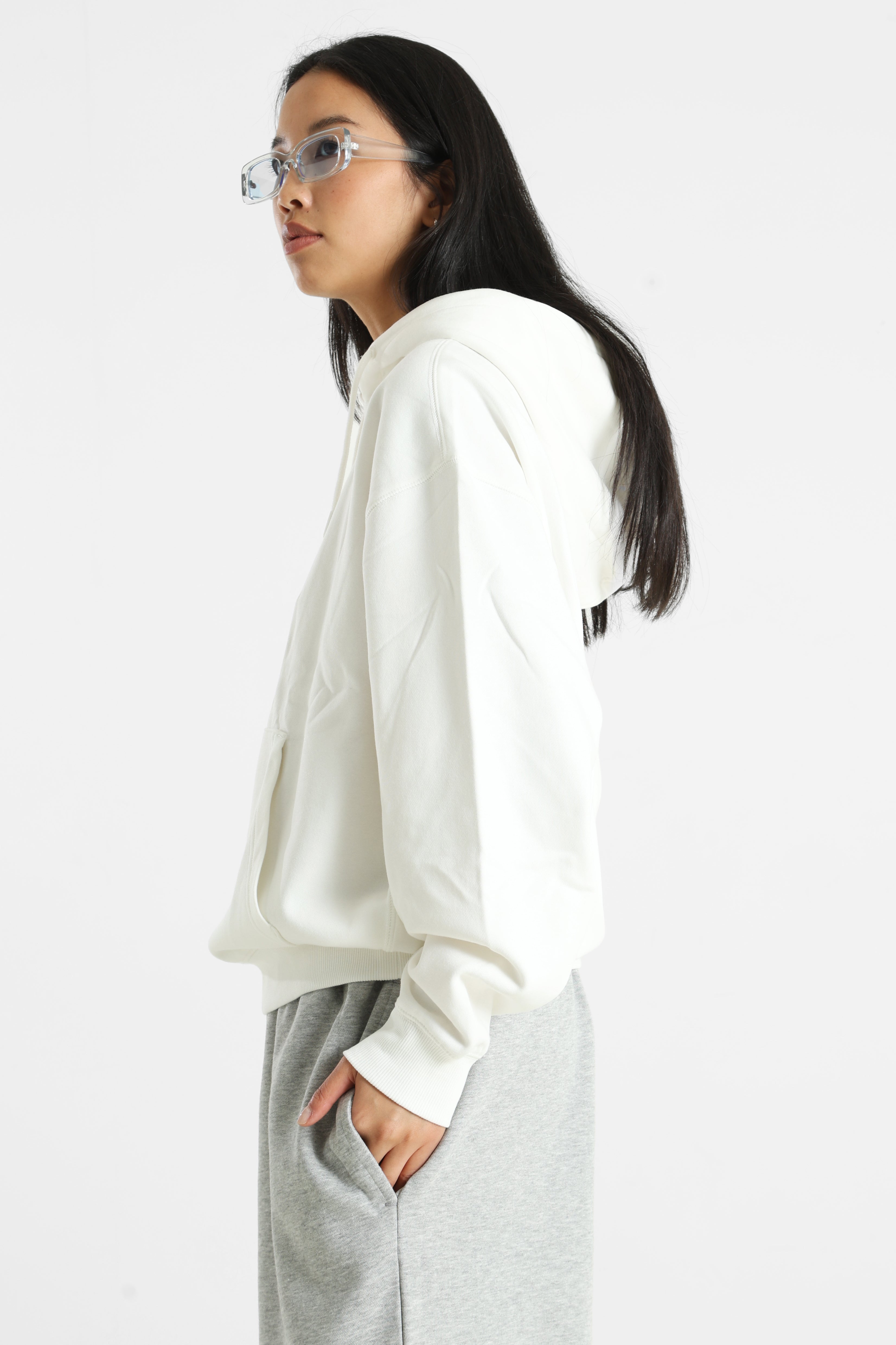 Sweat à capuche - Blanc cassé