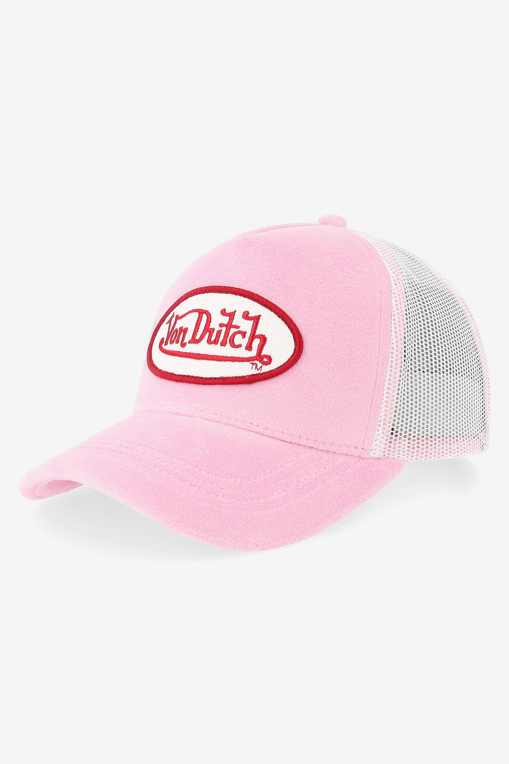 Kylie casquette trucker en velours / snapback - Light Pink