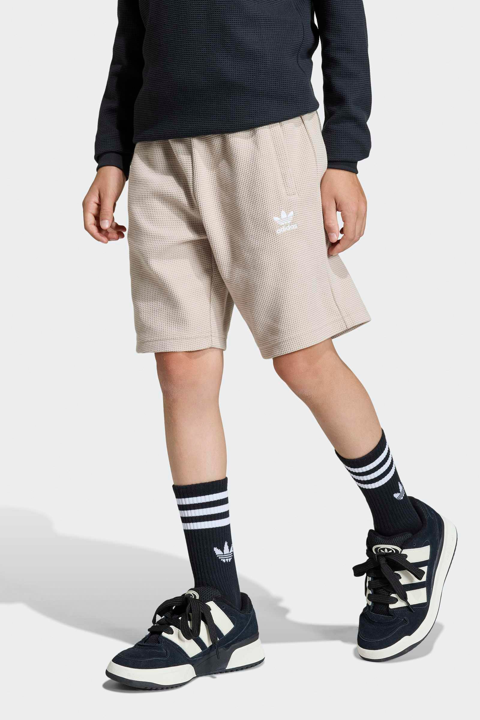 Shorts mit Waffelstruktur - Stone Khaki