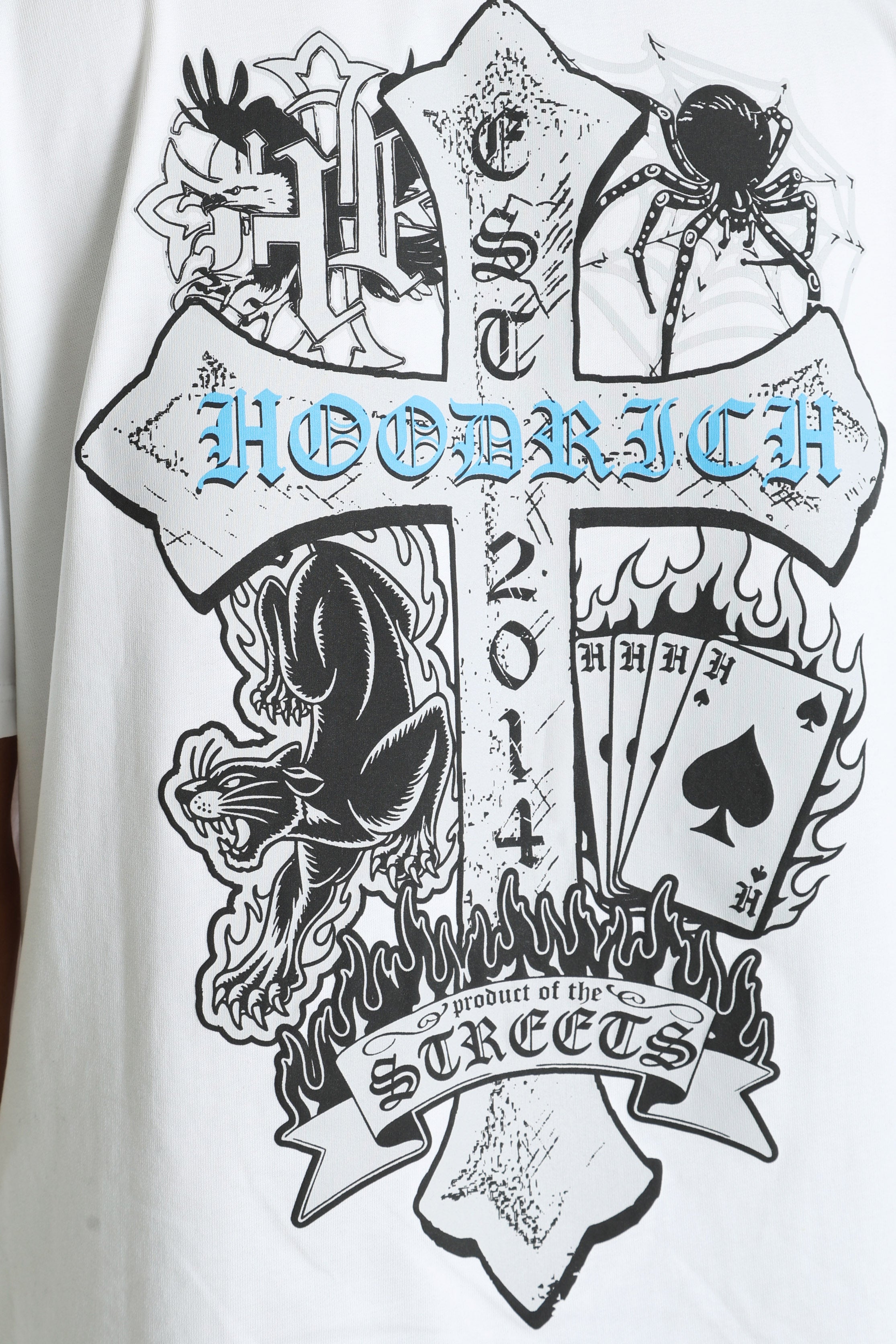 Cross t-shirt ample - White