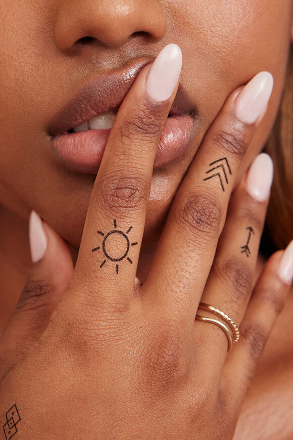 Finger Tats tattoos éphémères - Black + Red