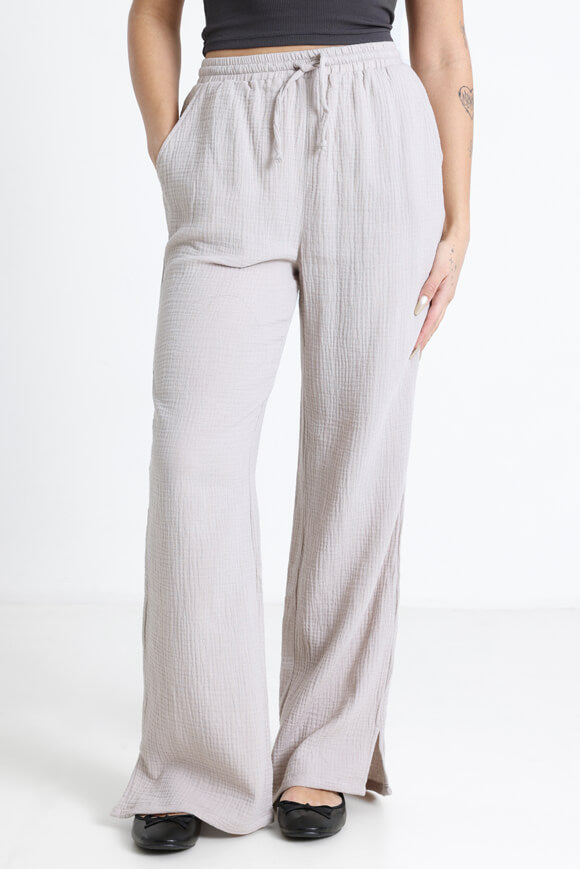 Pantalon large en mousseline - Stone
