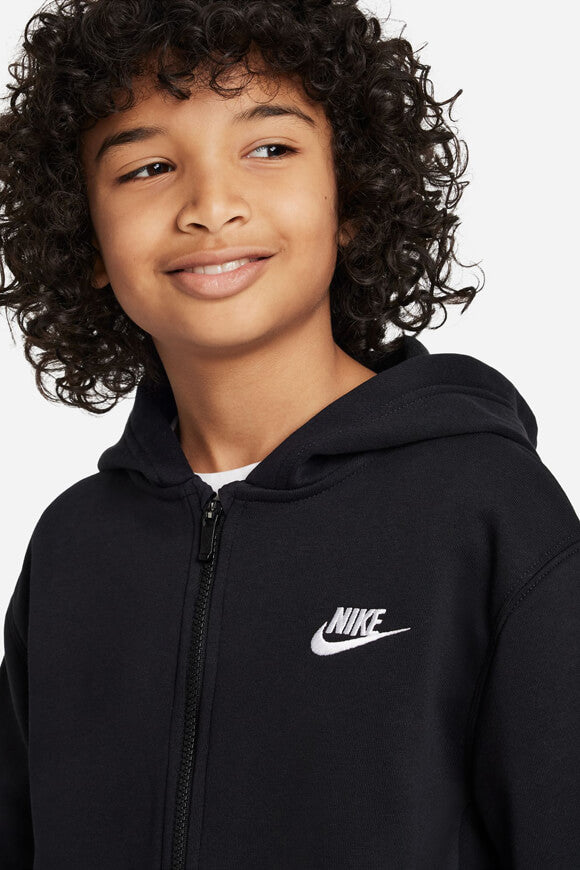 Sportswear Club Fleece Kapuzensweatjacke - Black