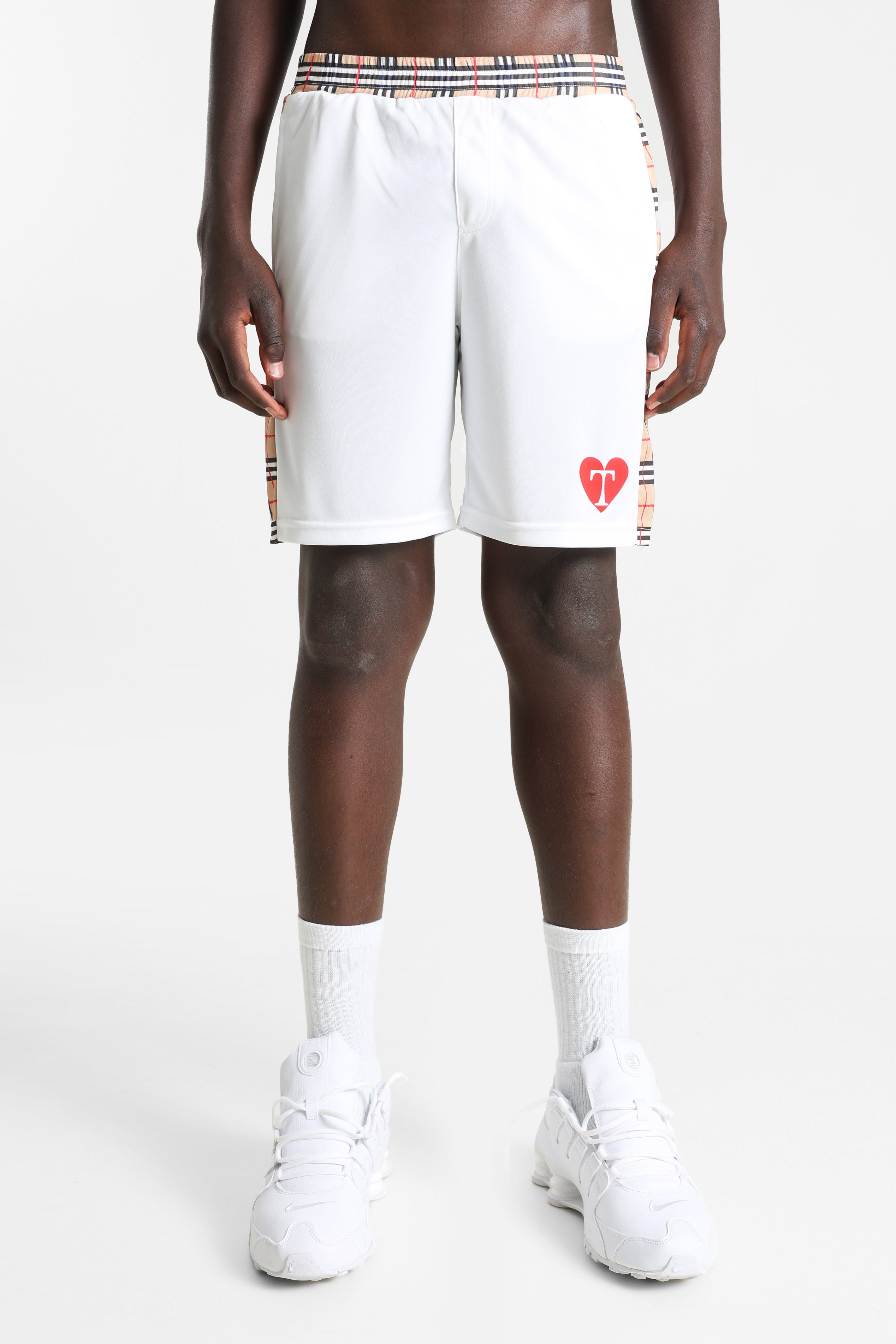 Sweat shorts - White + Beige