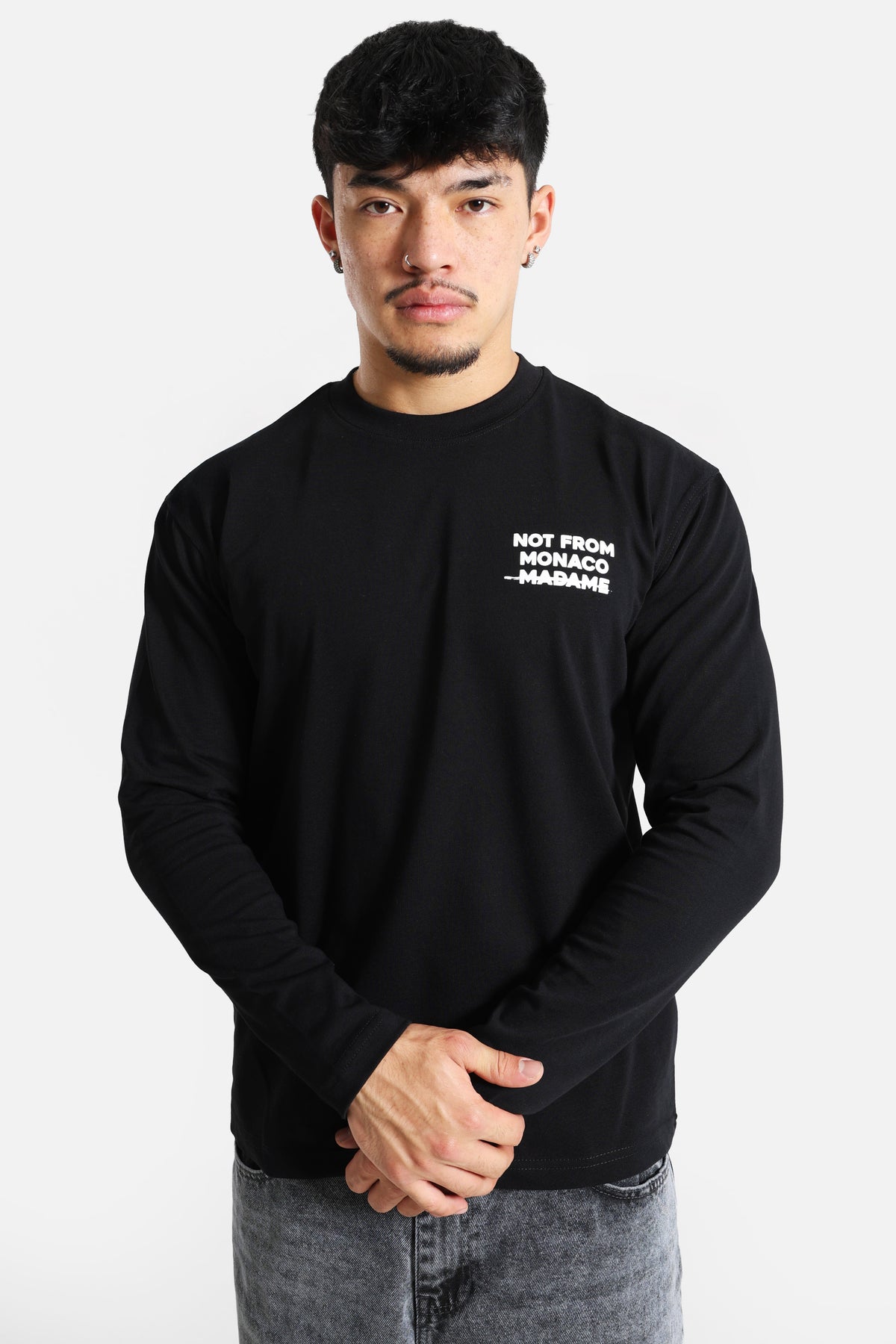 Langarmshirt - Black + White