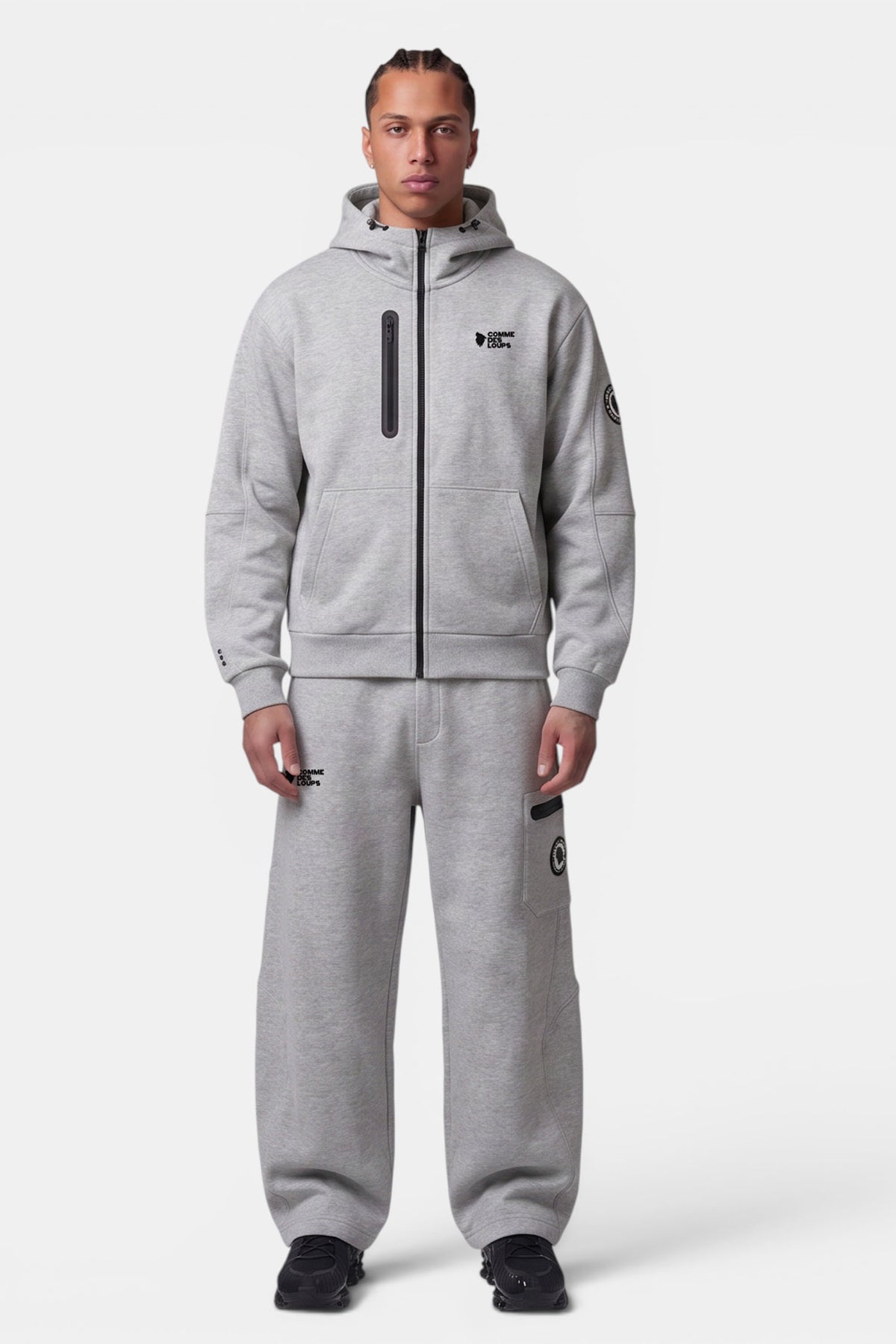 Ragnar Kapuzensweatjacke - Grey Heather