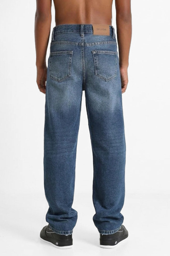 OSJCARL Balloon Fit Jeans - Dark Blue Denim
