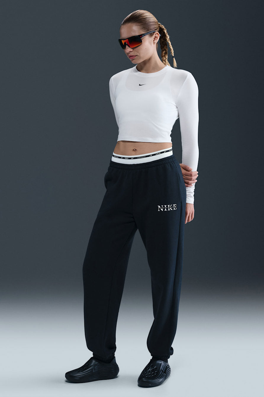 Crop Langarmshirt - White