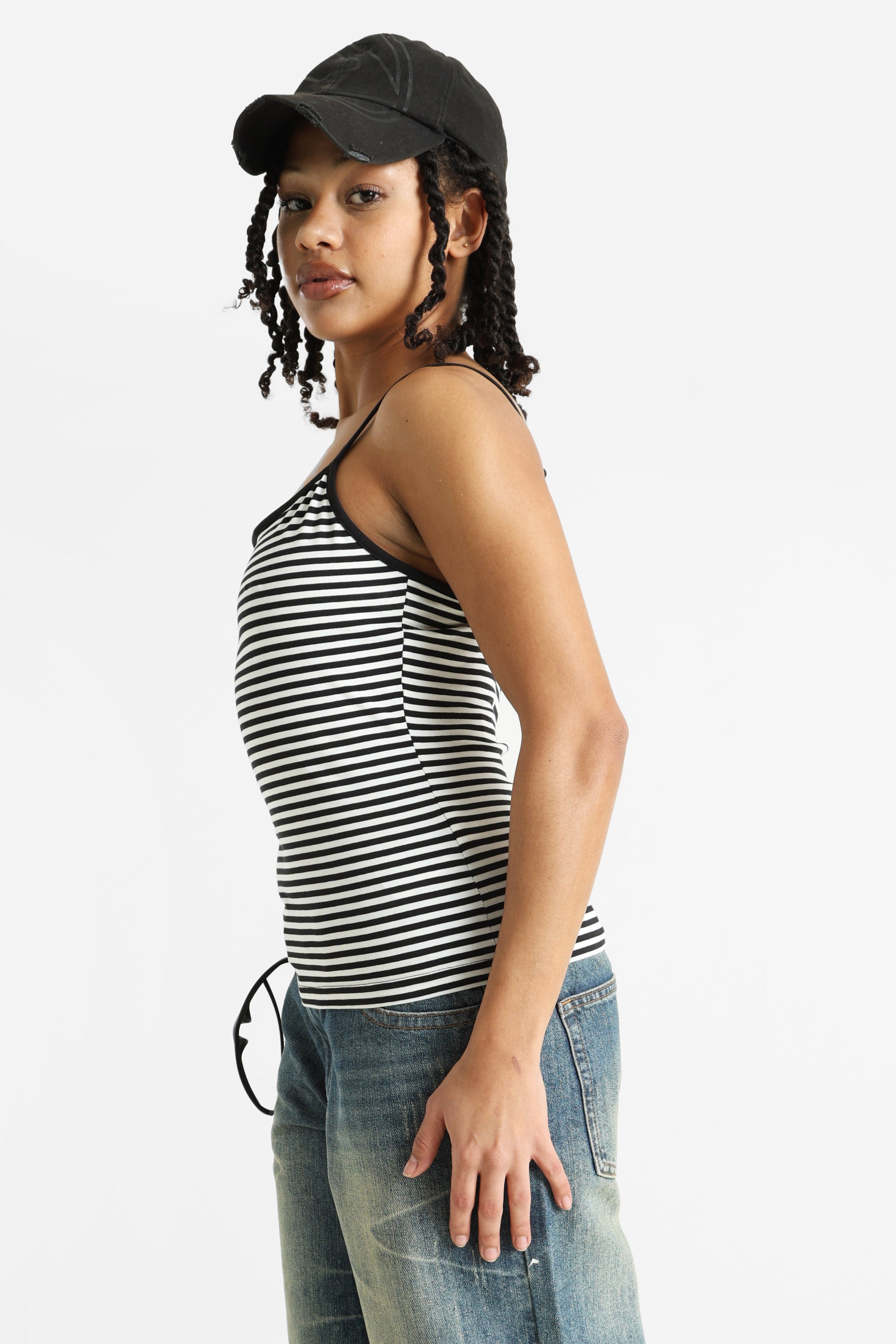 Trägertop - Black + White