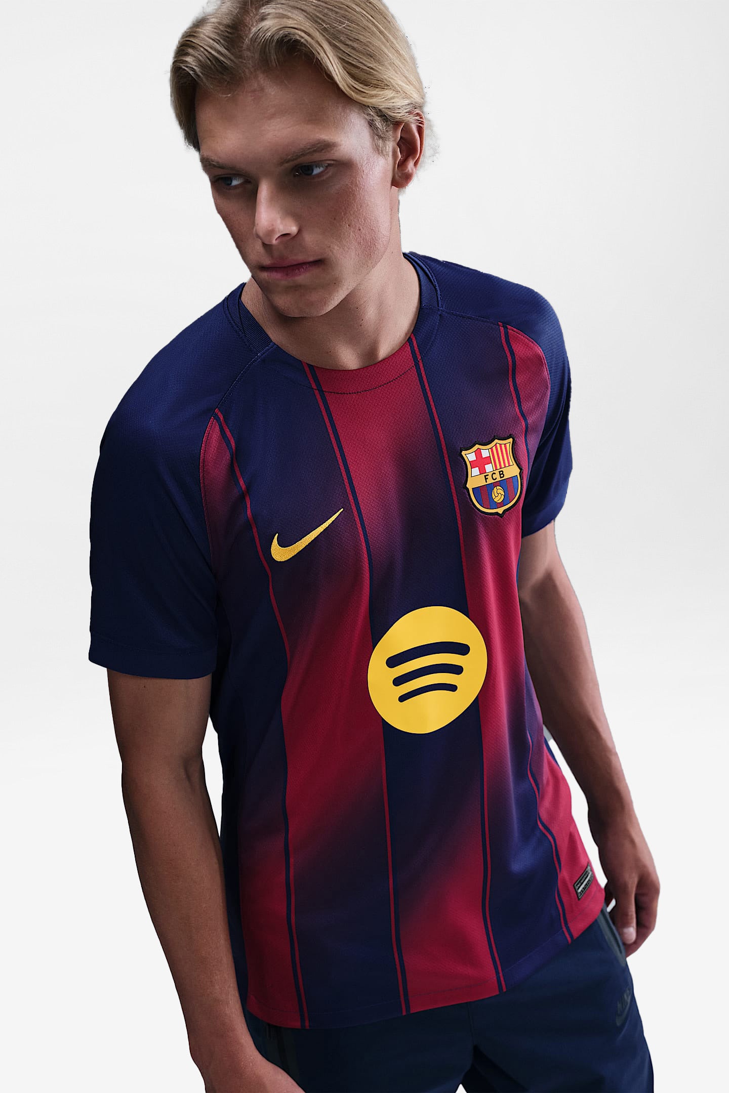 T-shirt FC Barcelona 2025/26 in mesh - Deep Royal Blue + Noble Red + Midwest Gold