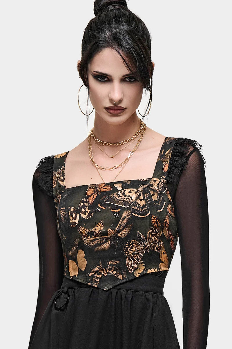 Mortelle Crop Corsage-Top - Mehrfarbig
