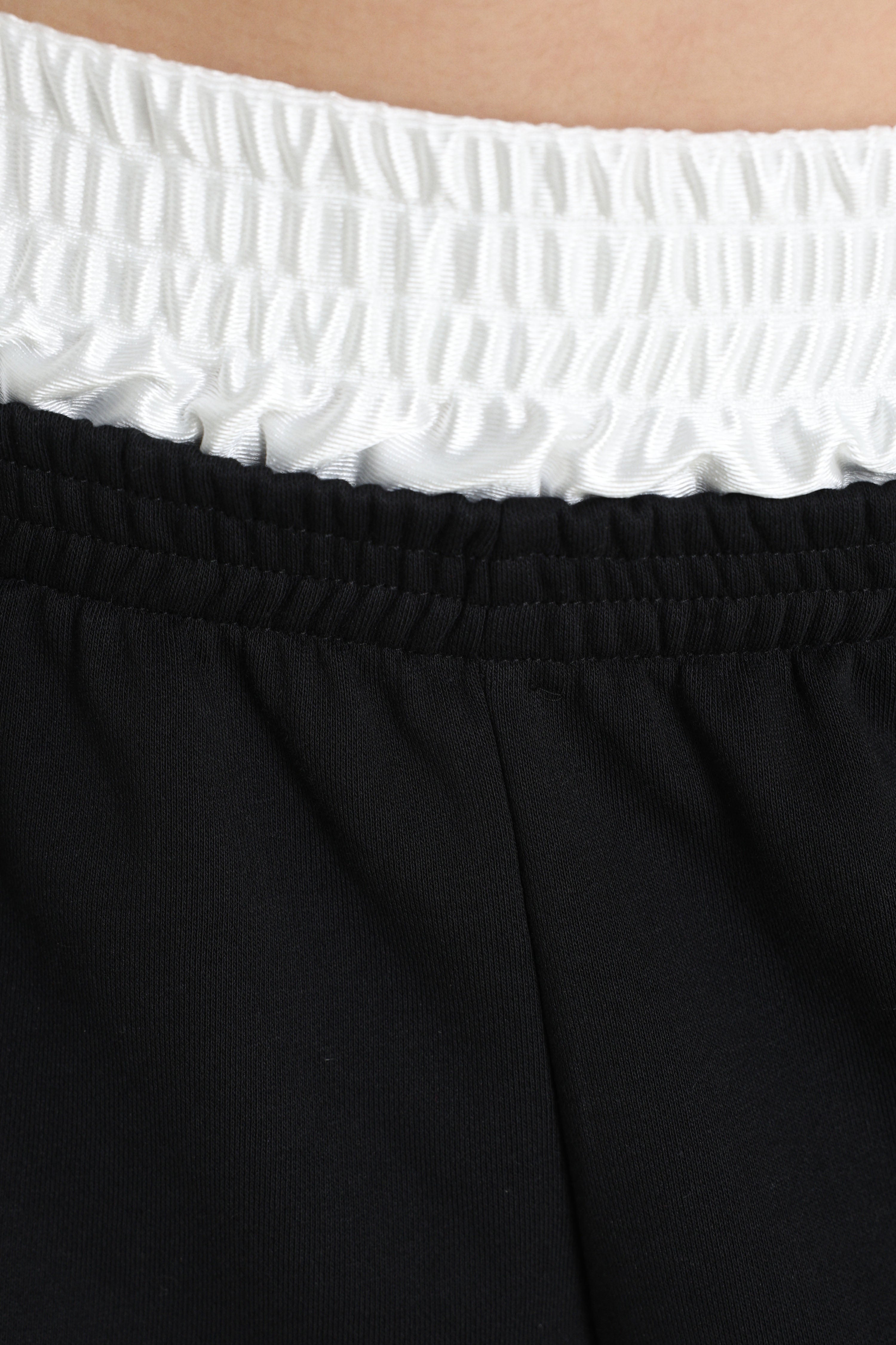 Wide Leg Sweathose - Schwarz