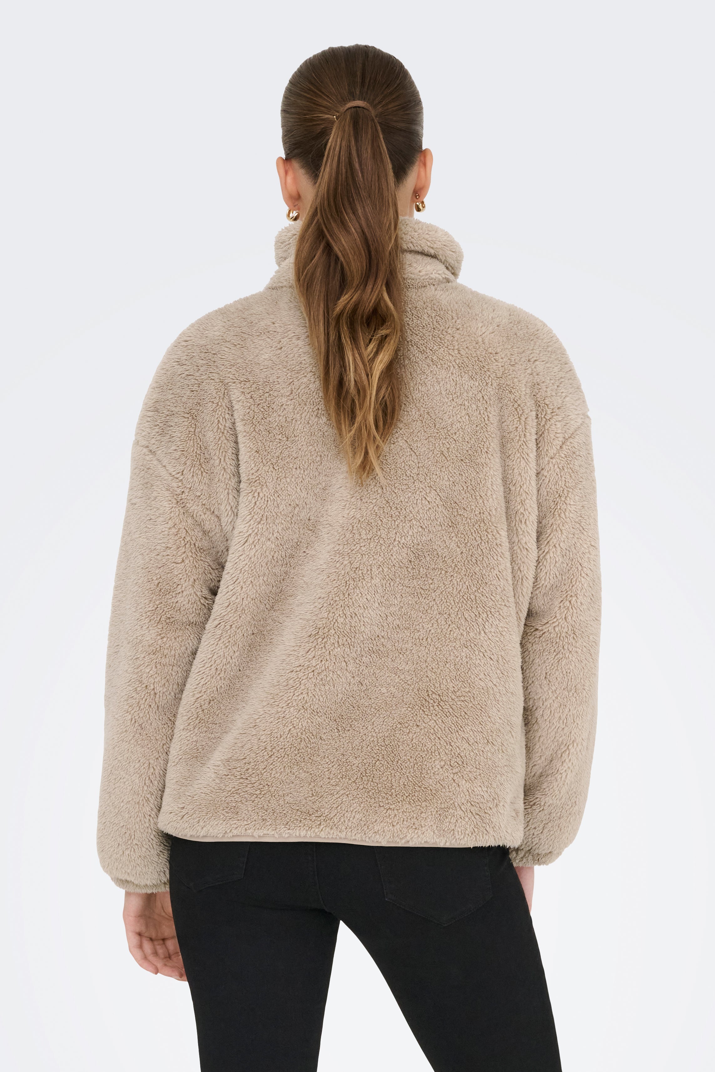 ONLCONTACT Veste oversize en peluche - Humus