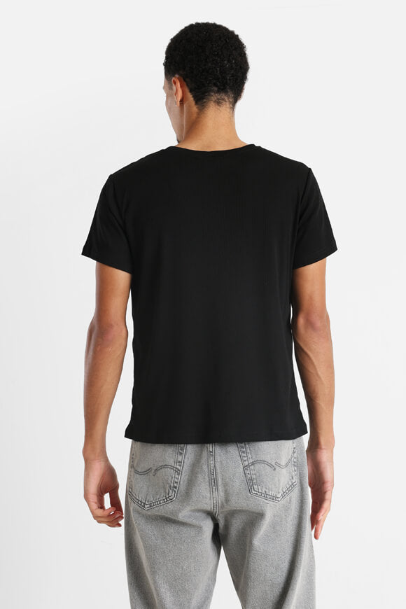 T-Shirt côtelé - Noir