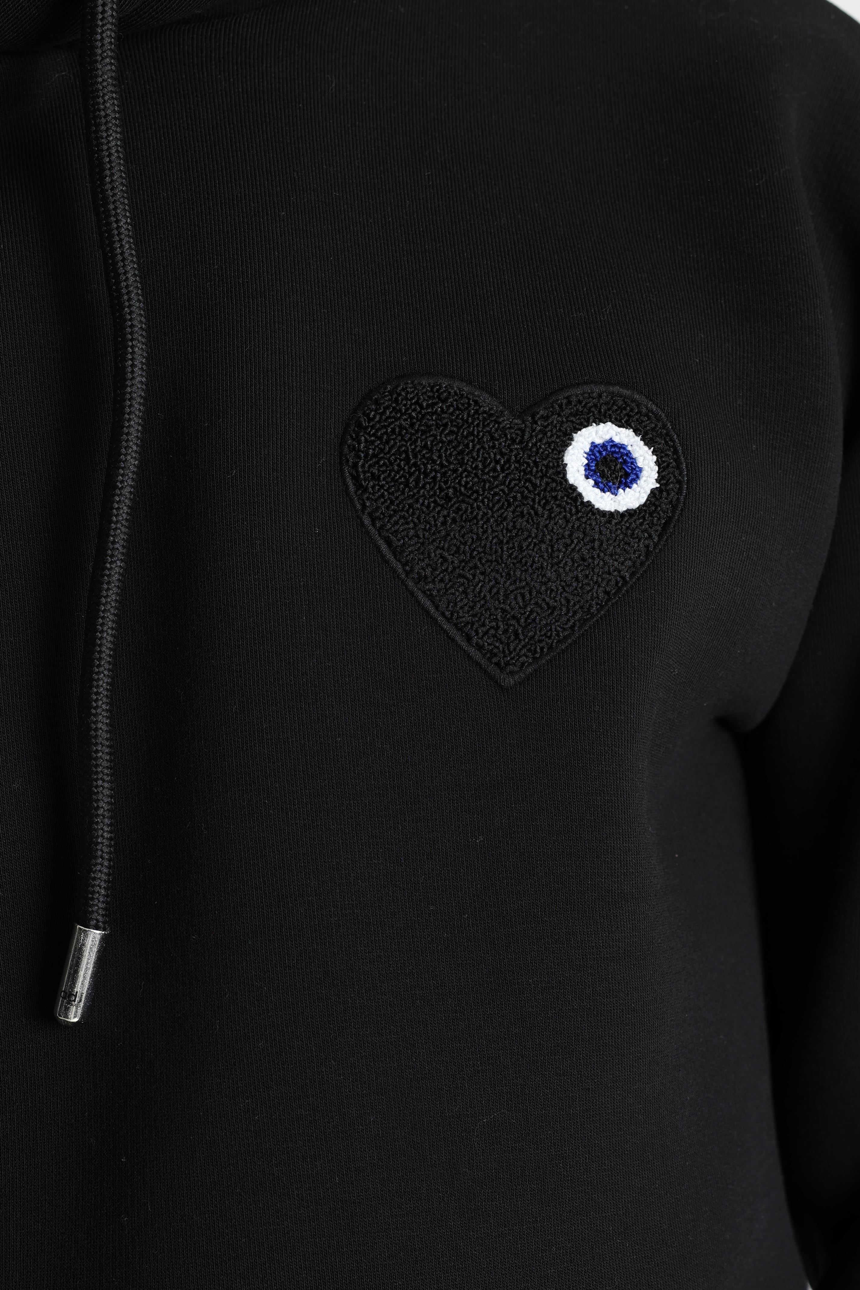 Heart hooded sweatshirt - Black