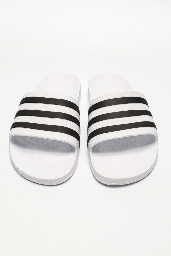 Adilette Aqua Pantoletten - Cloud White + Core Black