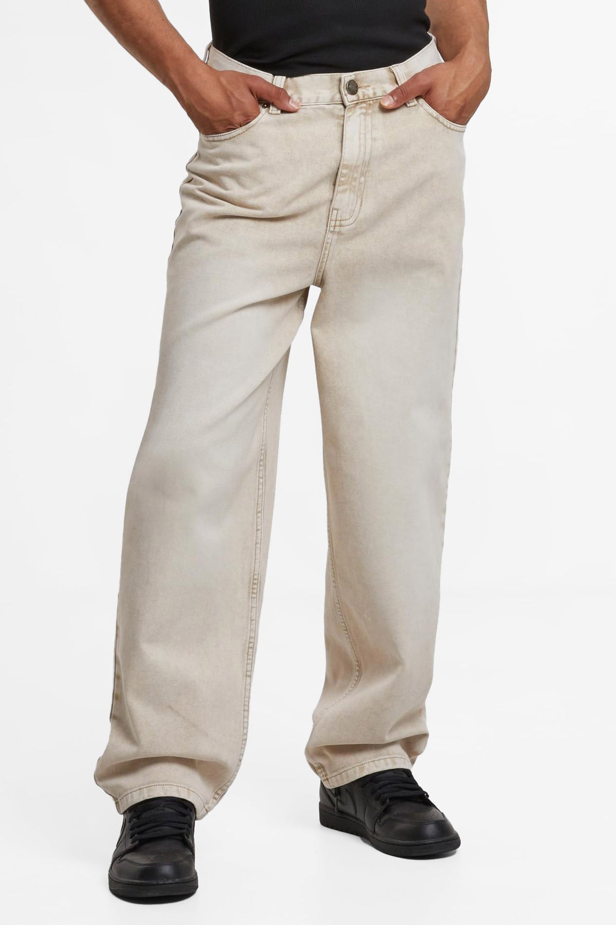 Loose Fit Jeans L32 - White Dirty Washed