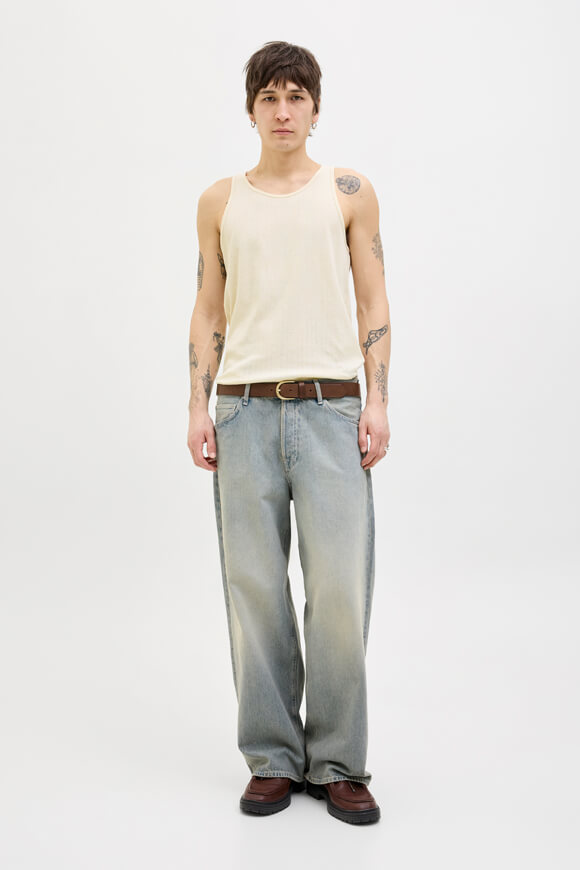 Ribbed tank top - Antique White