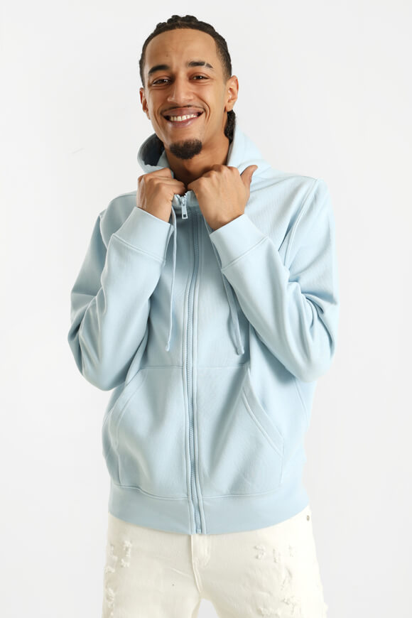 Kapuzensweatjacke - Hellblau