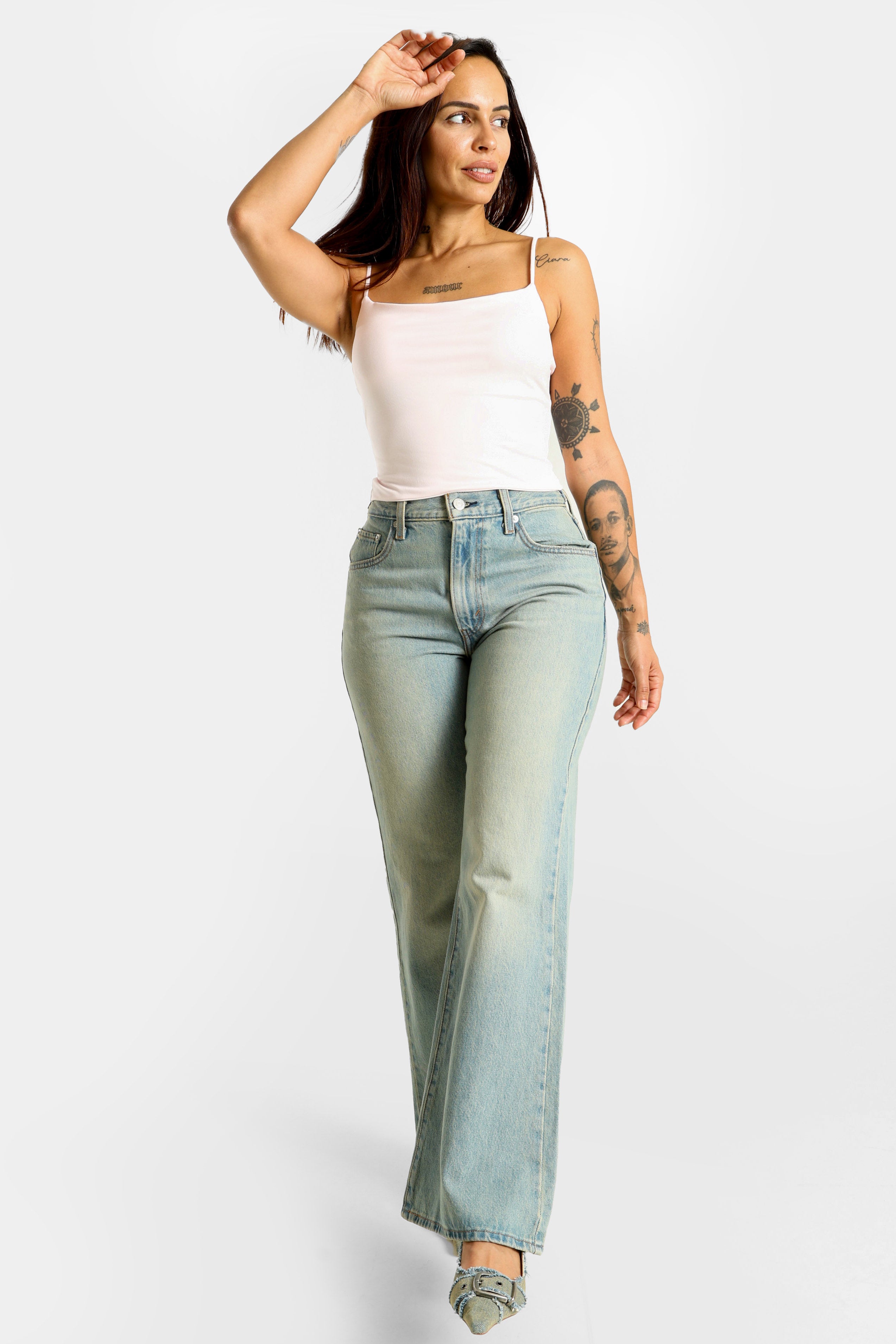 Crop Trägertop - Hell Pink