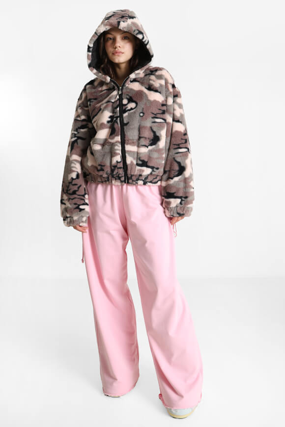 Veste en fausse fourrure - Camouflage rose