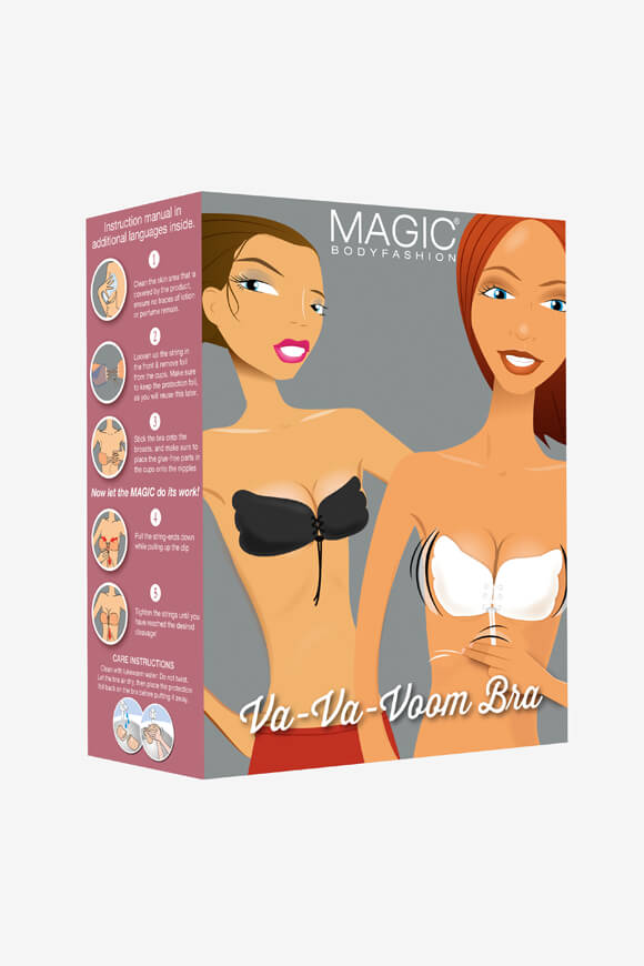 Va-Va-Voom Selbstklebender BH - Schwarz