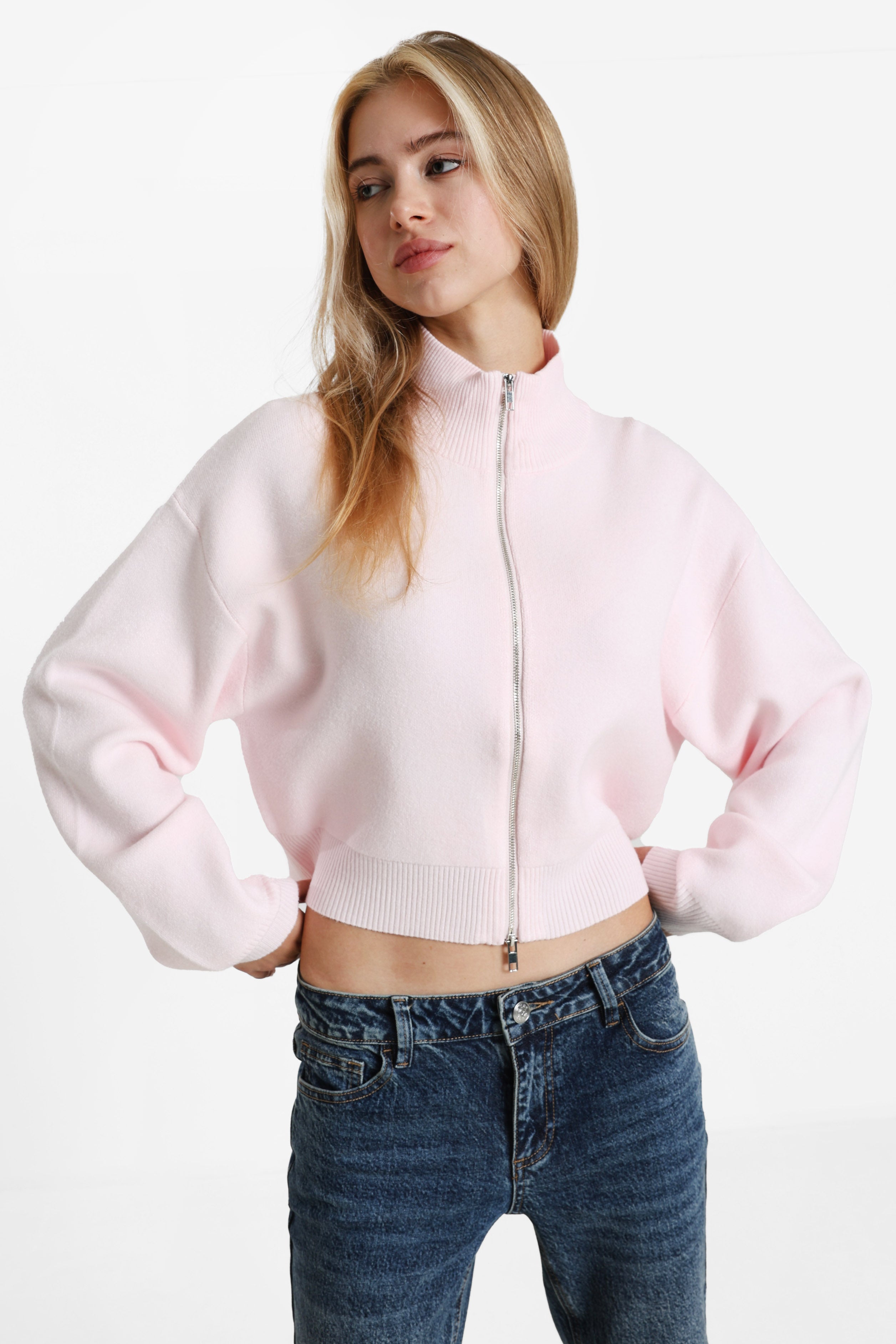 Giacca in maglia - Rosa