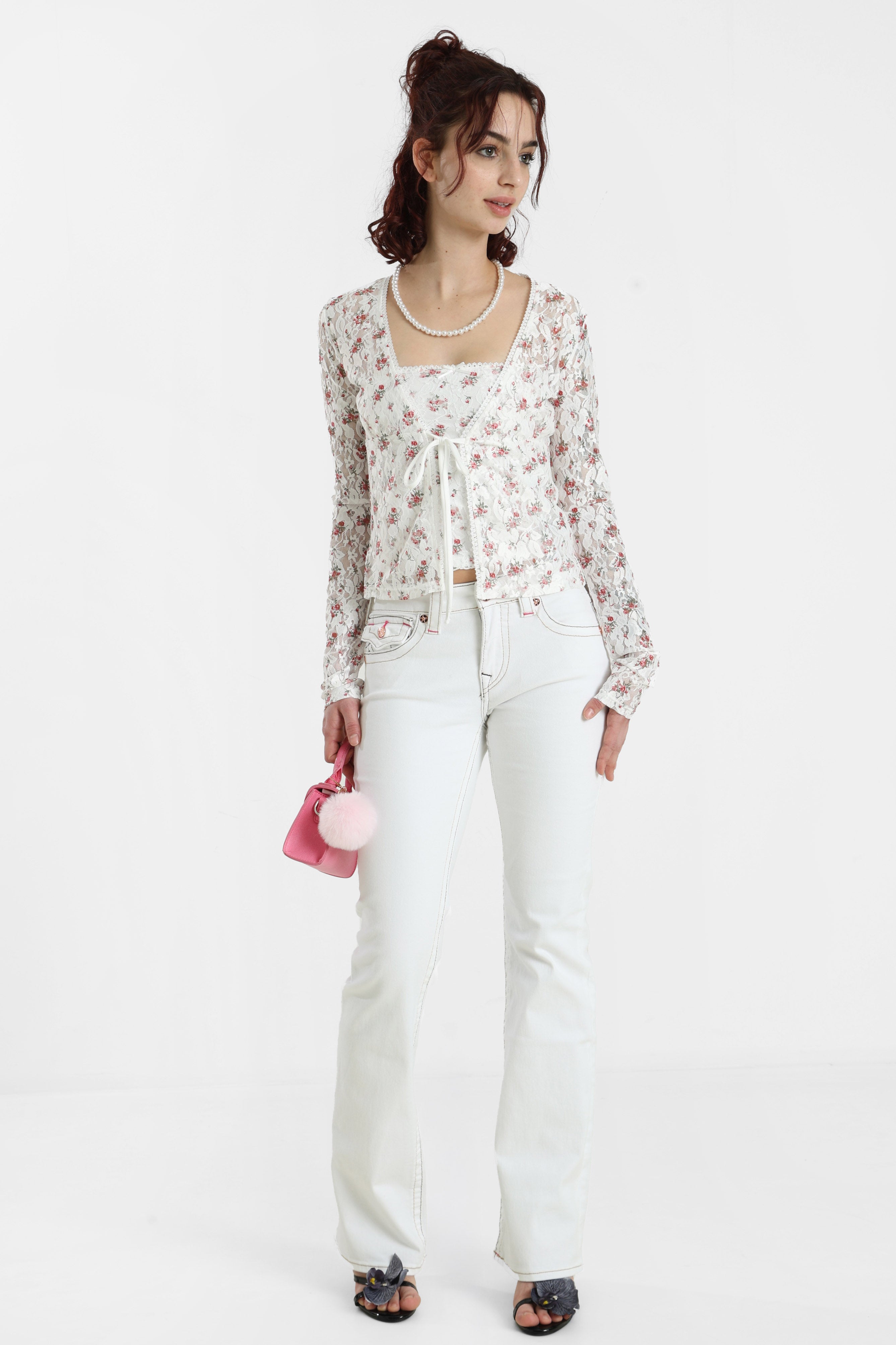 Spitzen Bluse - Offwhite