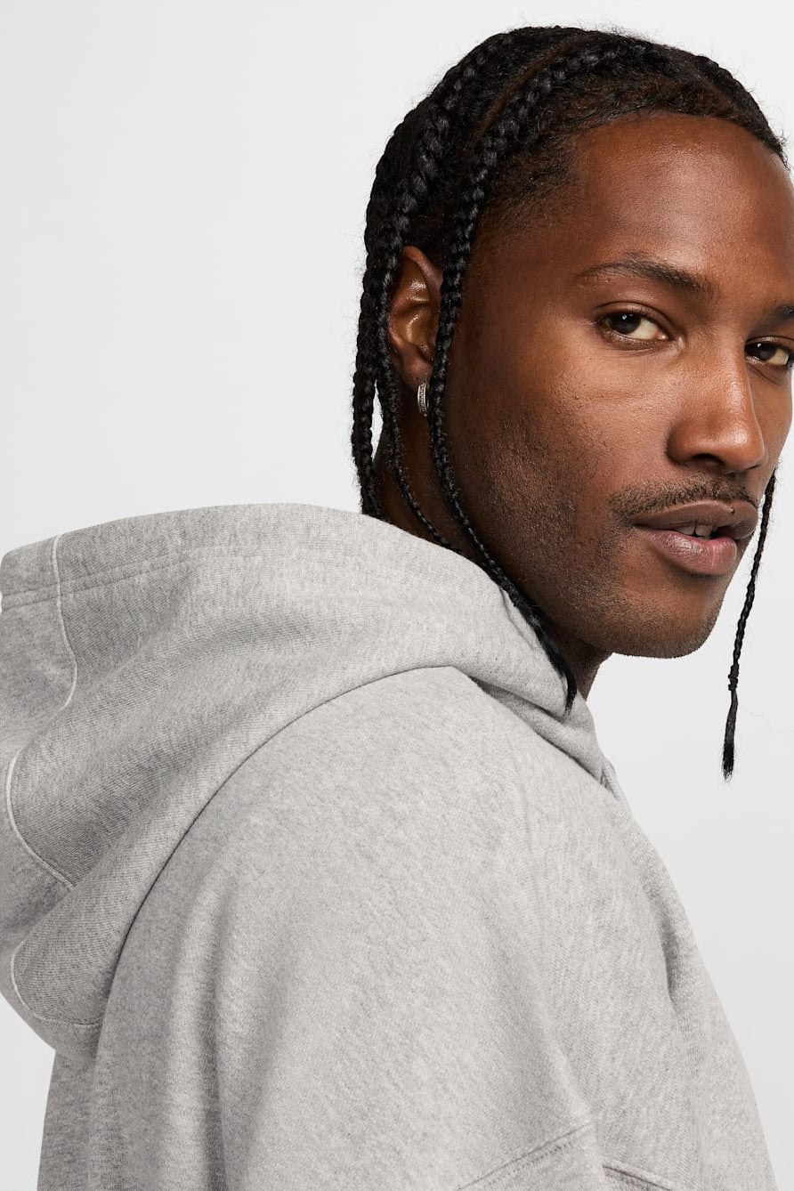 Club Fleece Oversize Hooded Sweatshirt - Grey Heather