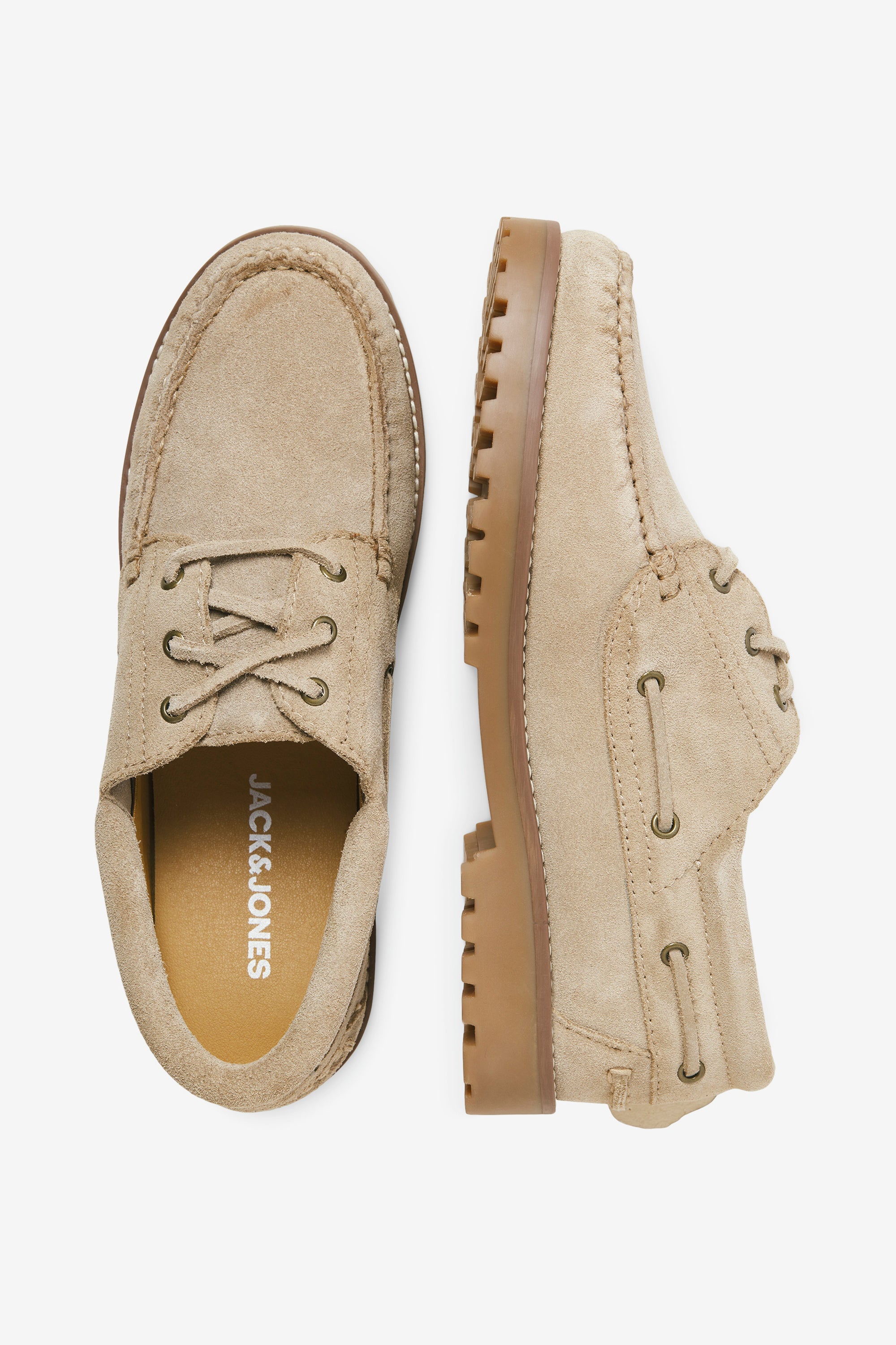 JFWBROOKLYN chaussures bateau en daim - Plaza Taupe